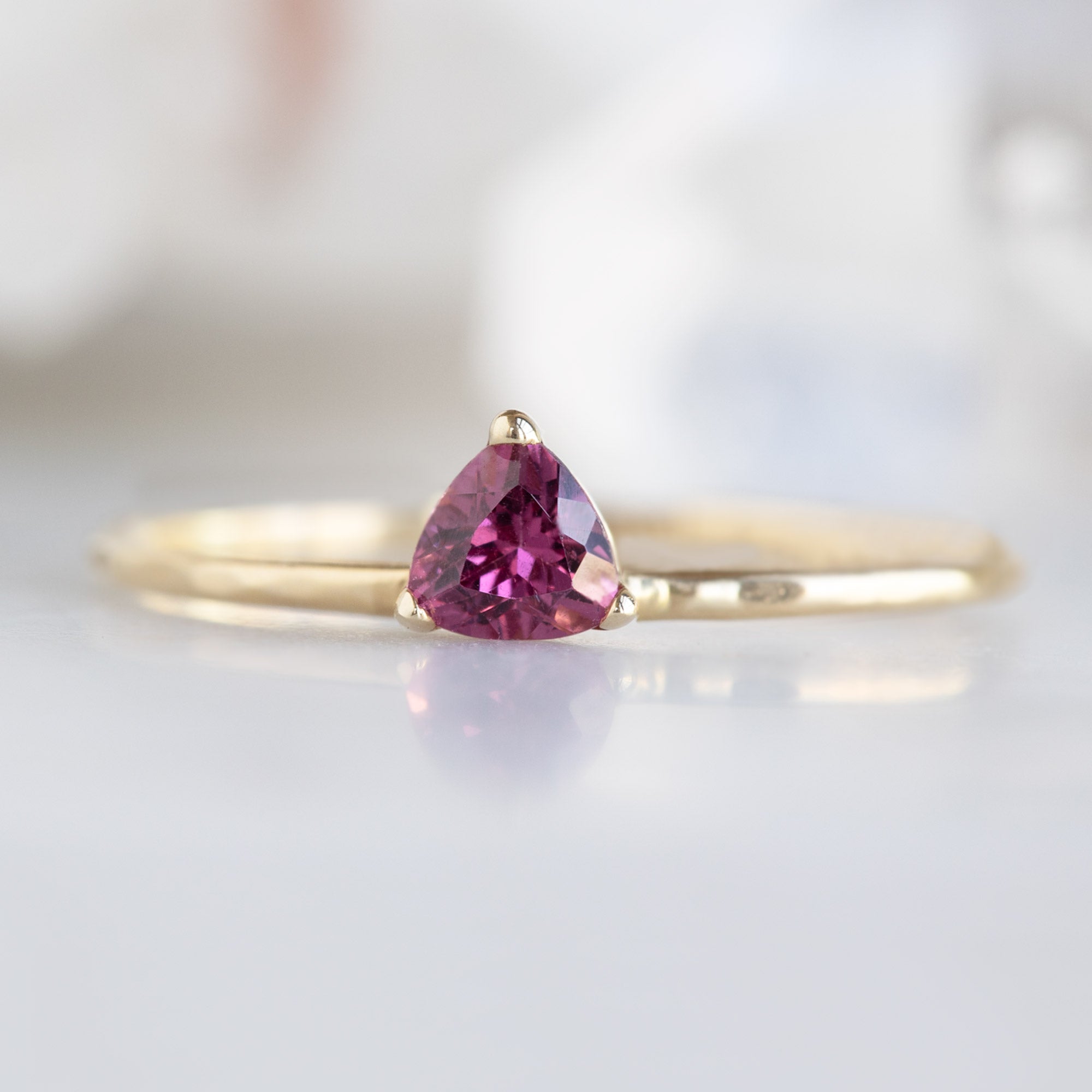 Alexis Russell Rings The Pink Garnet Crown Ring | Yellow, Rose or White Gold