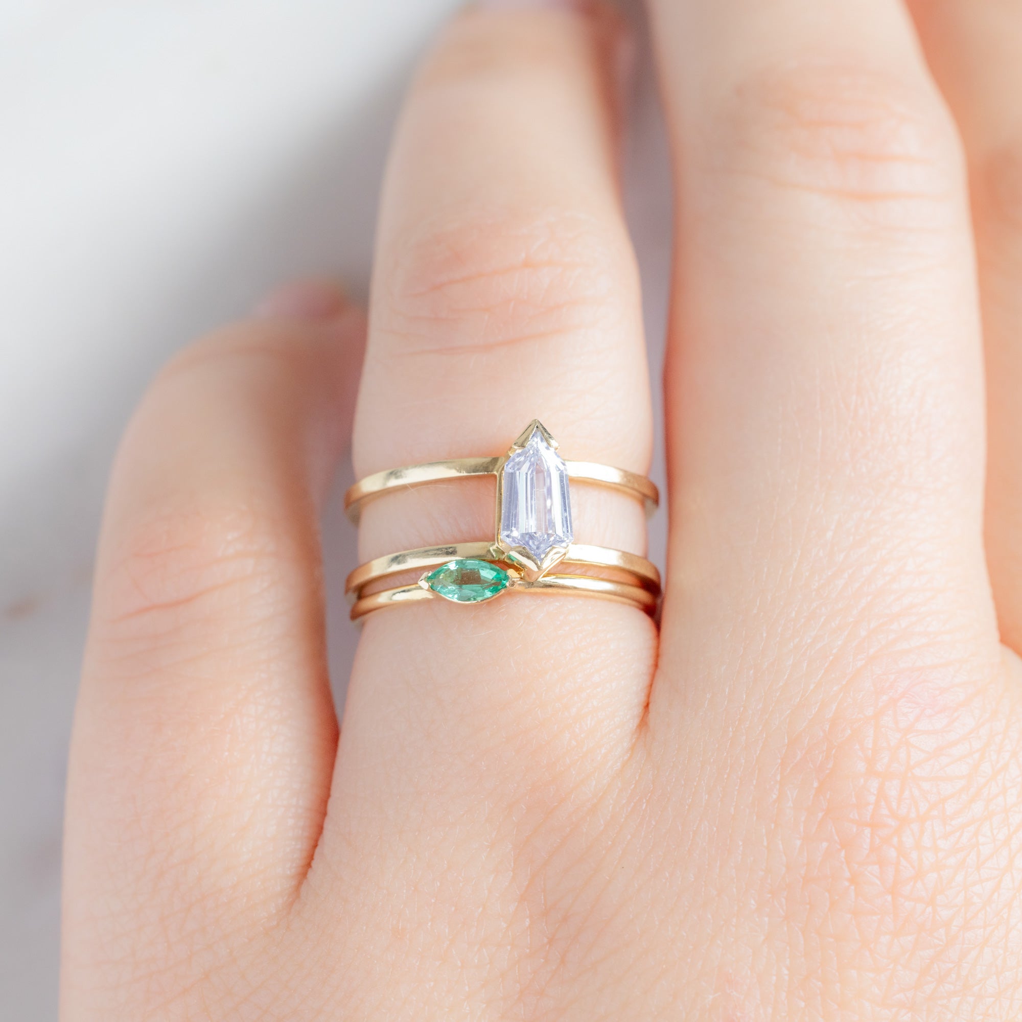 Alexis Russell Rings The Teensy Emerald Ring | Yellow, Rose or White Gold