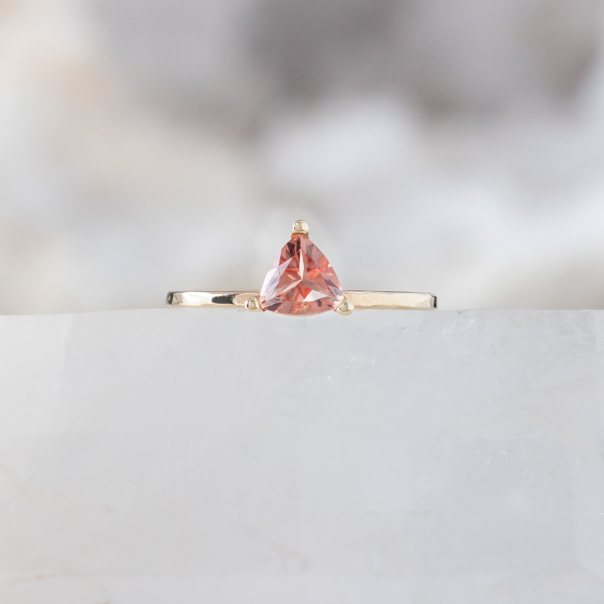 Alexis Russell Rings The Sunstone Trillion Stacking Ring | Yellow, Rose or White Gold