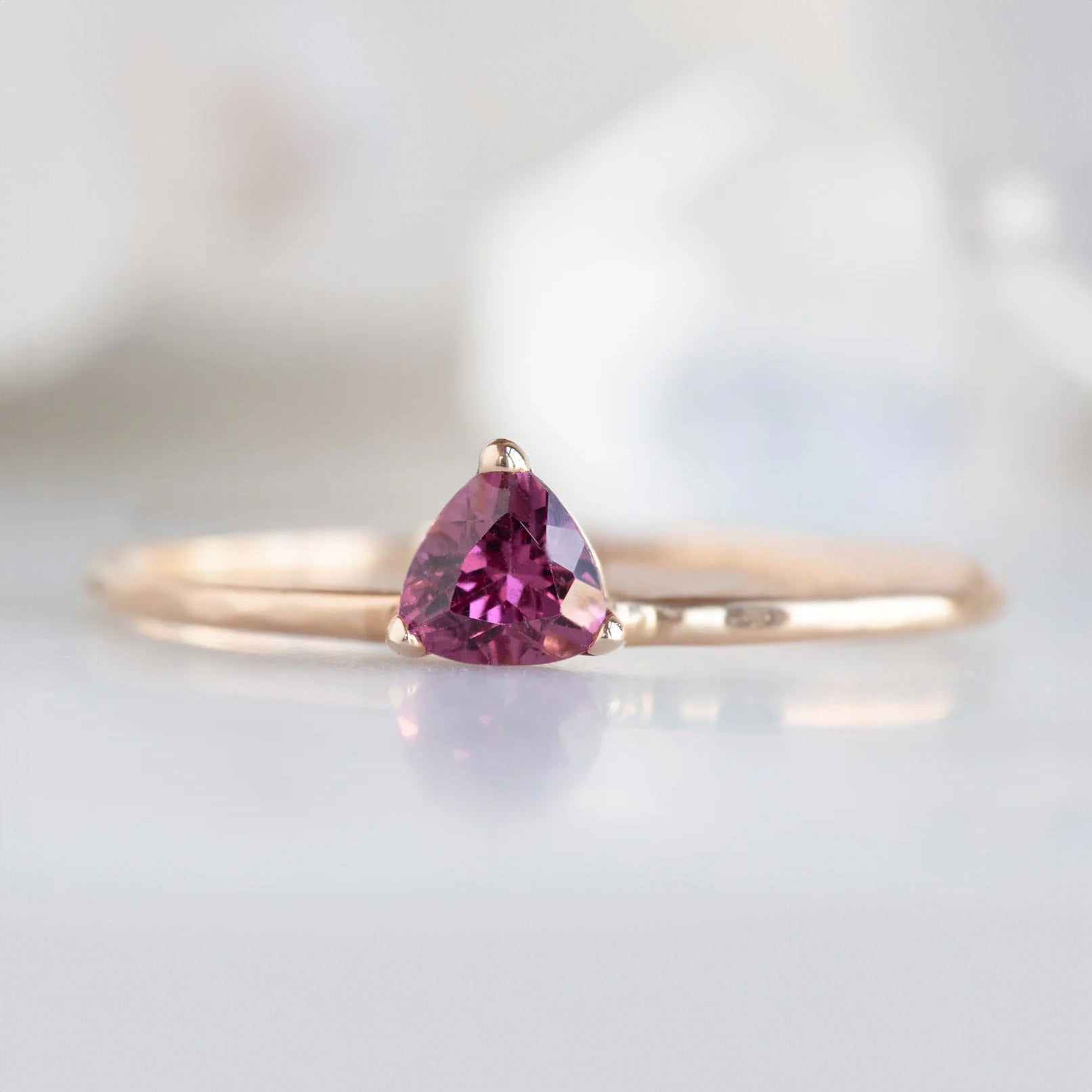 Alexis Russell Rings The Pink Garnet Crown Ring | Rose Gold