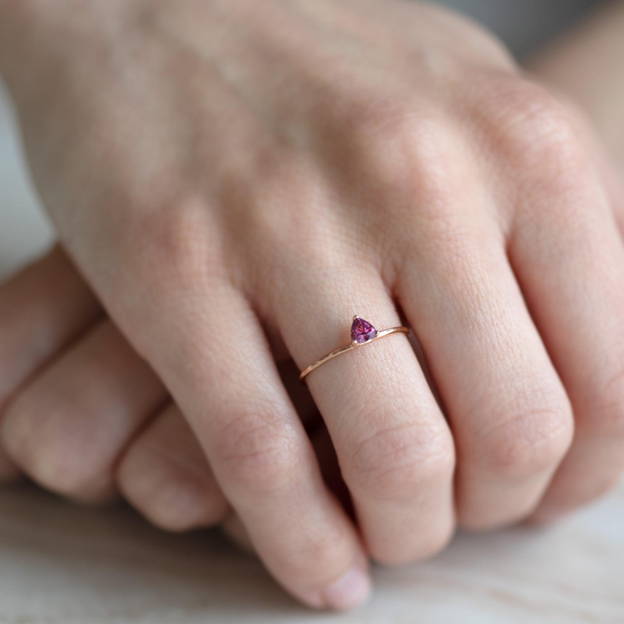 Alexis Russell Rings The Pink Garnet Crown Ring | Rose Gold