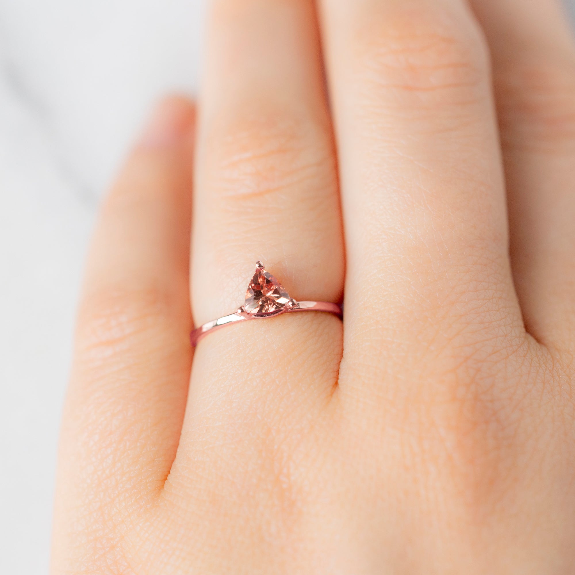 Alexis Russell Rings The Sunstone Trillion Stacking Ring | Yellow, Rose or White Gold