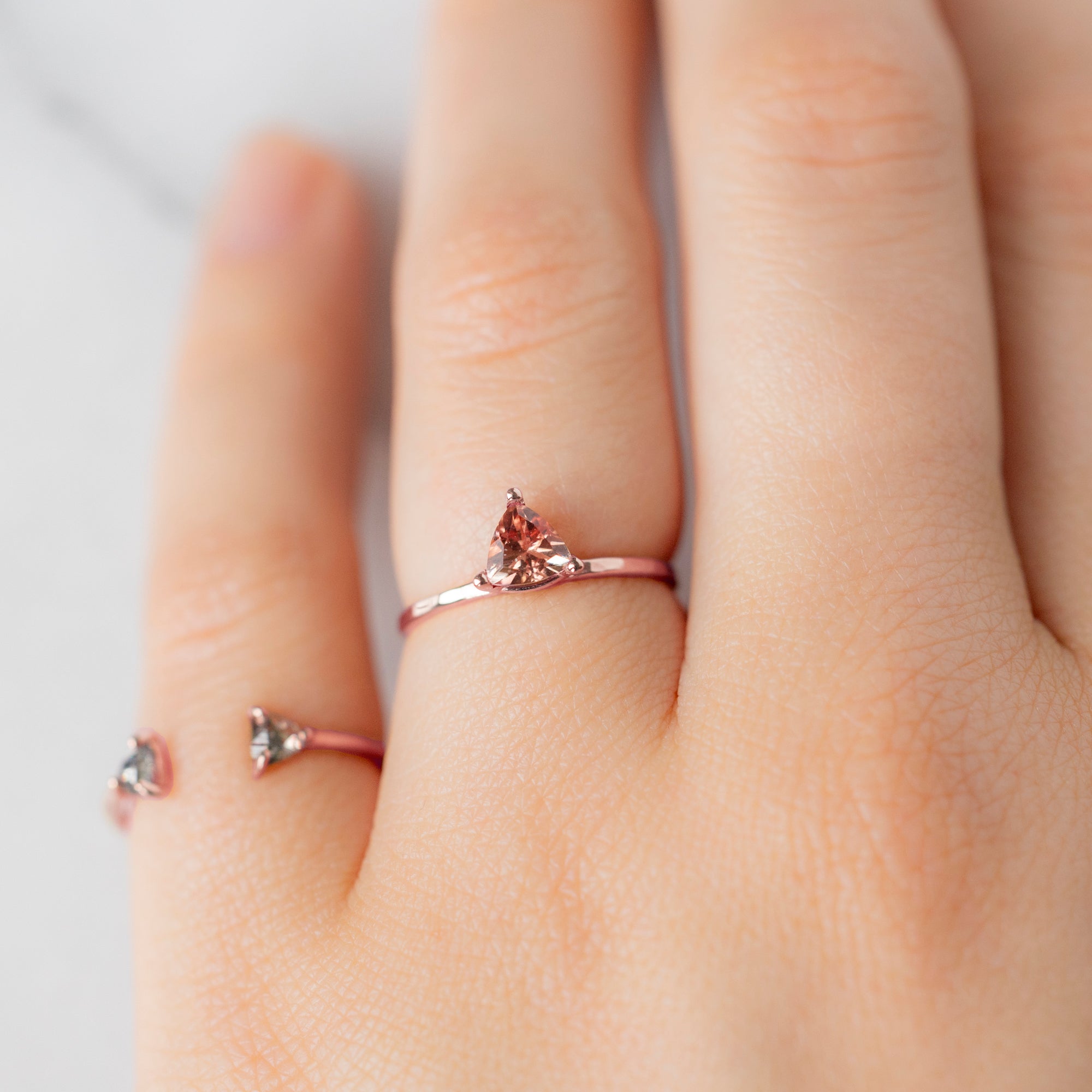 Alexis Russell Rings The Sunstone Trillion Stacking Ring | Yellow, Rose or White Gold