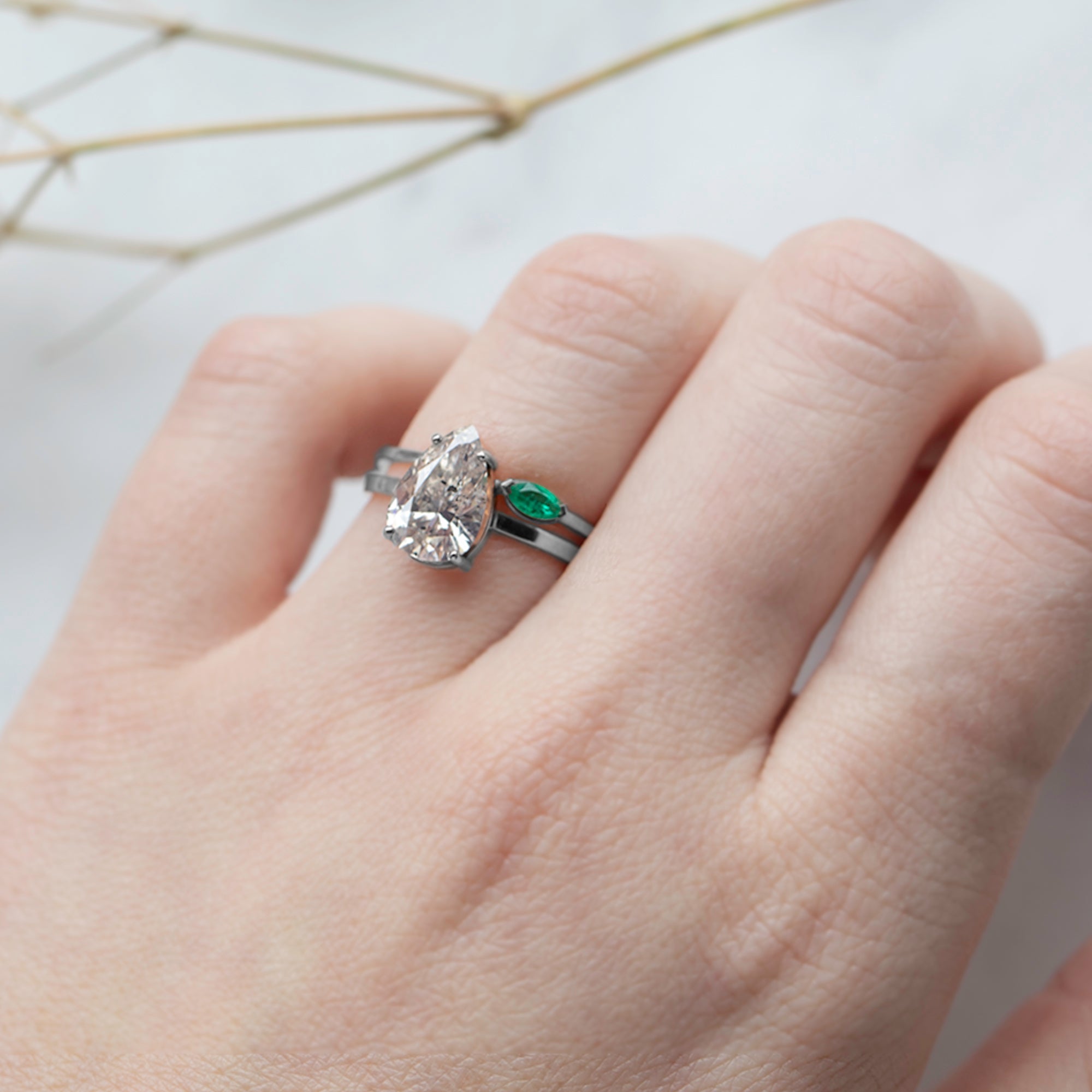Alexis Russell Rings The Teensy Emerald Ring | Yellow, Rose or White Gold