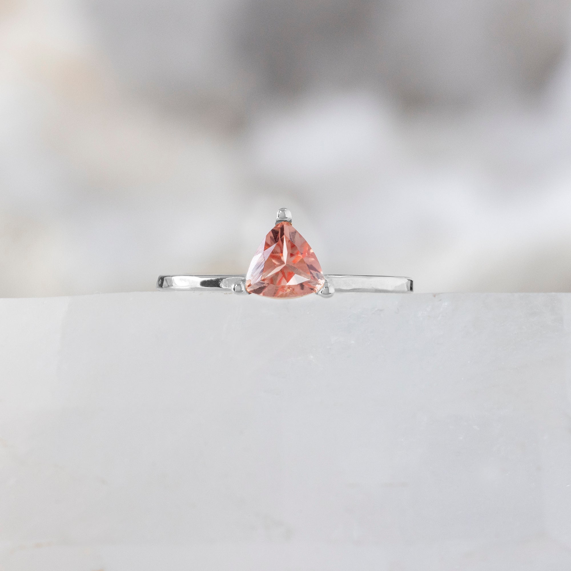 Alexis Russell Rings The Sunstone Trillion Stacking Ring | Yellow, Rose or White Gold