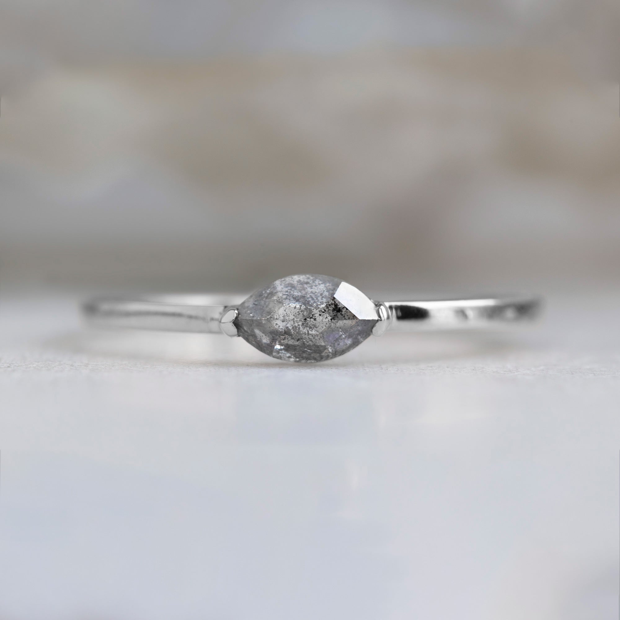 Alexis Russell Rings The Salt and Pepper Diamond Eye Ring | Yellow, Rose or White Gold