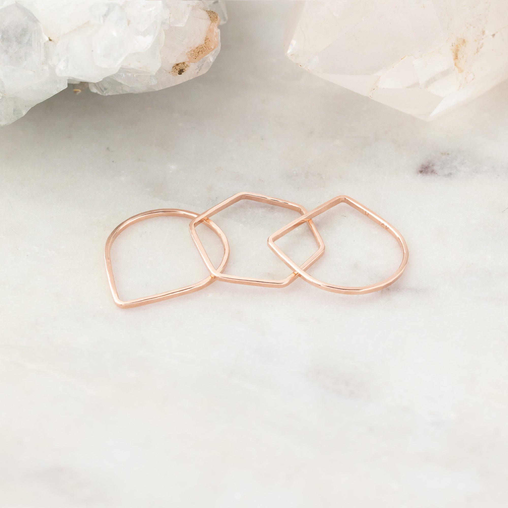 Alexis Russell Rings The Peak Stacking Ring | Yellow, Rose or Sterling Silver