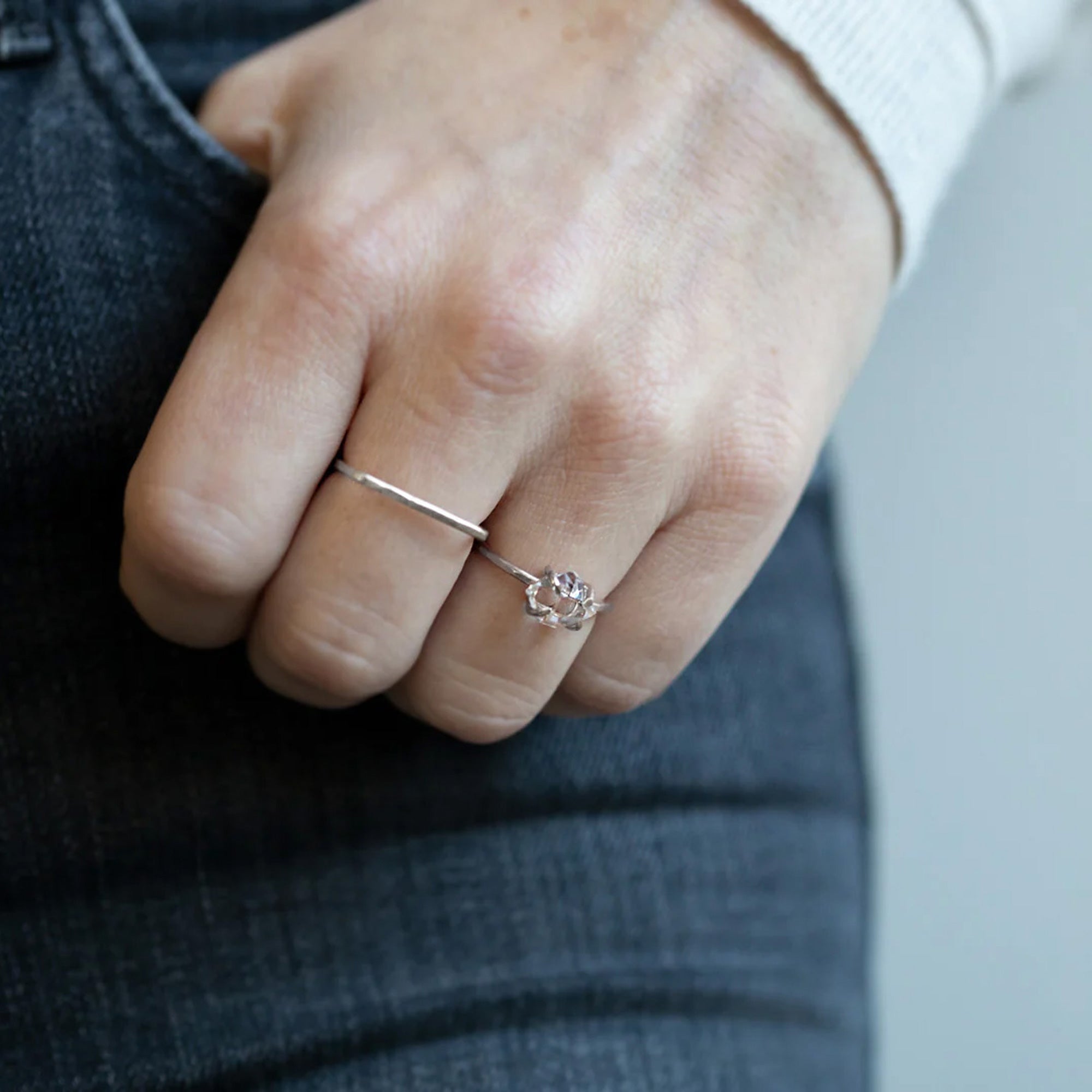 Alexis Russell Rings The Herkimer Diamond Ring | Sterling Silver