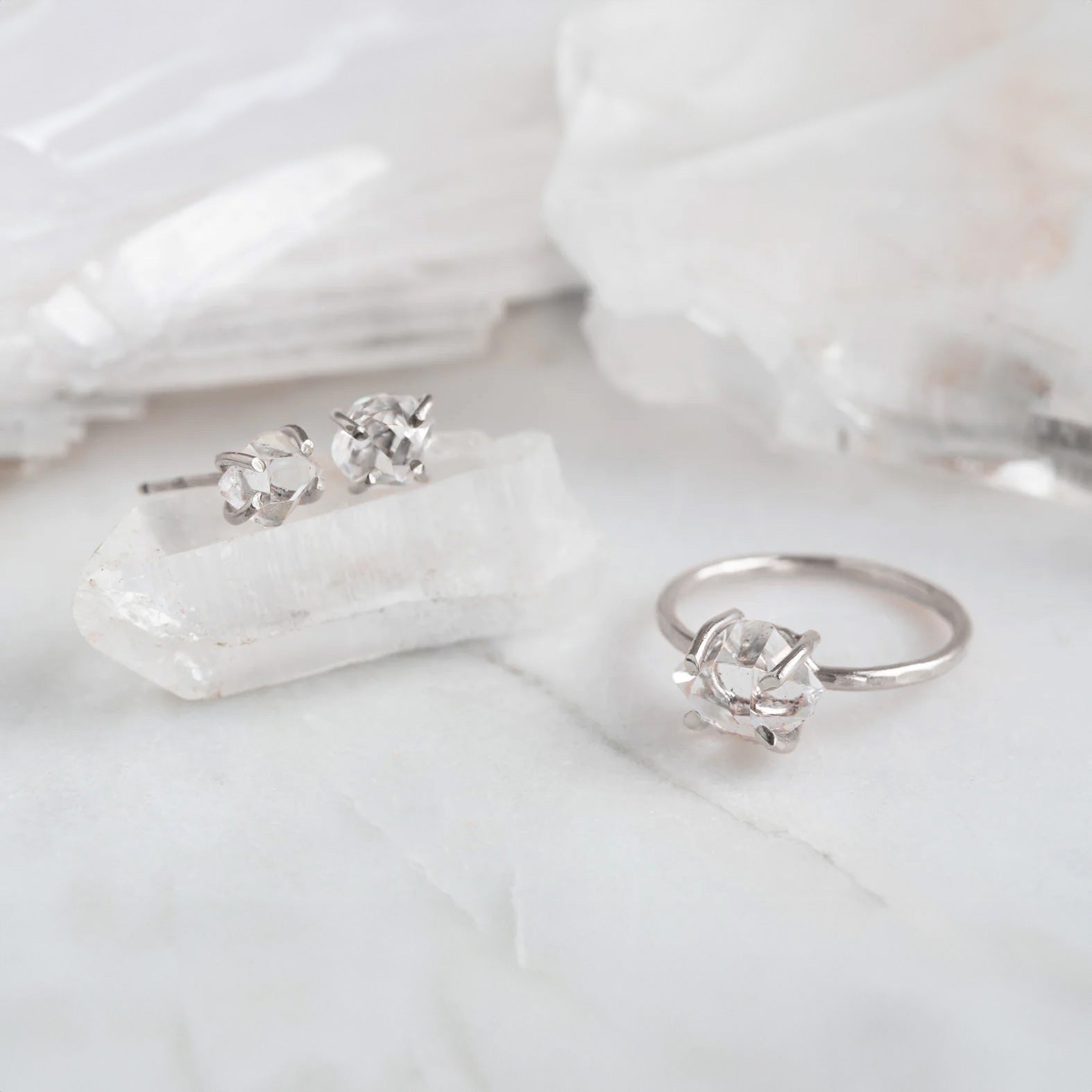 Alexis Russell Rings The Herkimer Diamond Ring | Sterling Silver