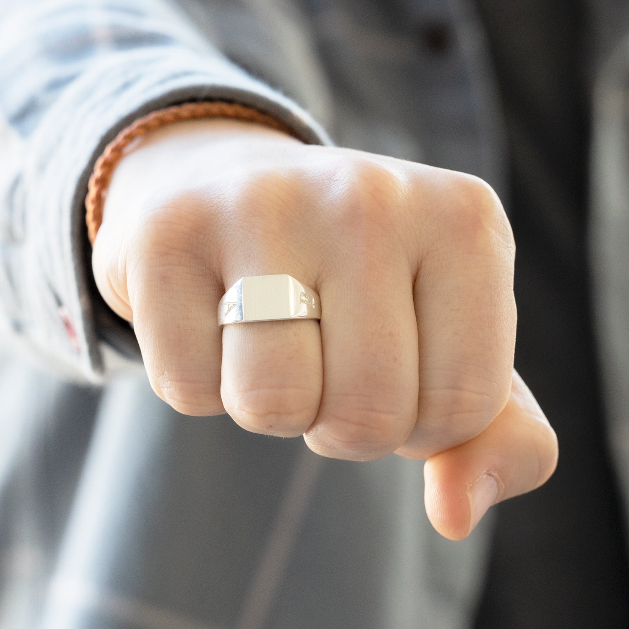 Alexis Russell Rings The Personalized Men's Signet Ring | Sterling Silver