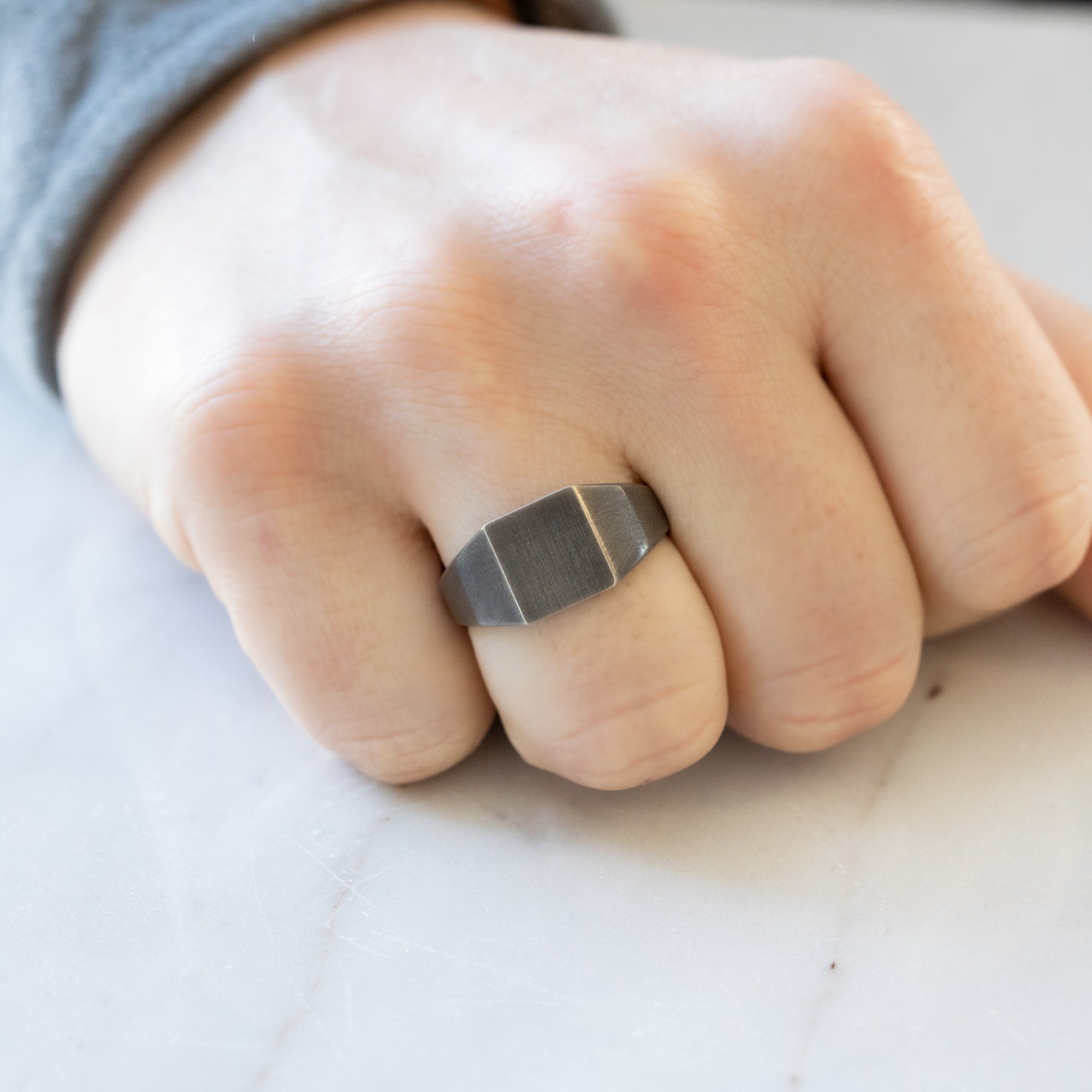 Alexis Russell Rings The Personalized Men's Signet Ring | Sterling Silver