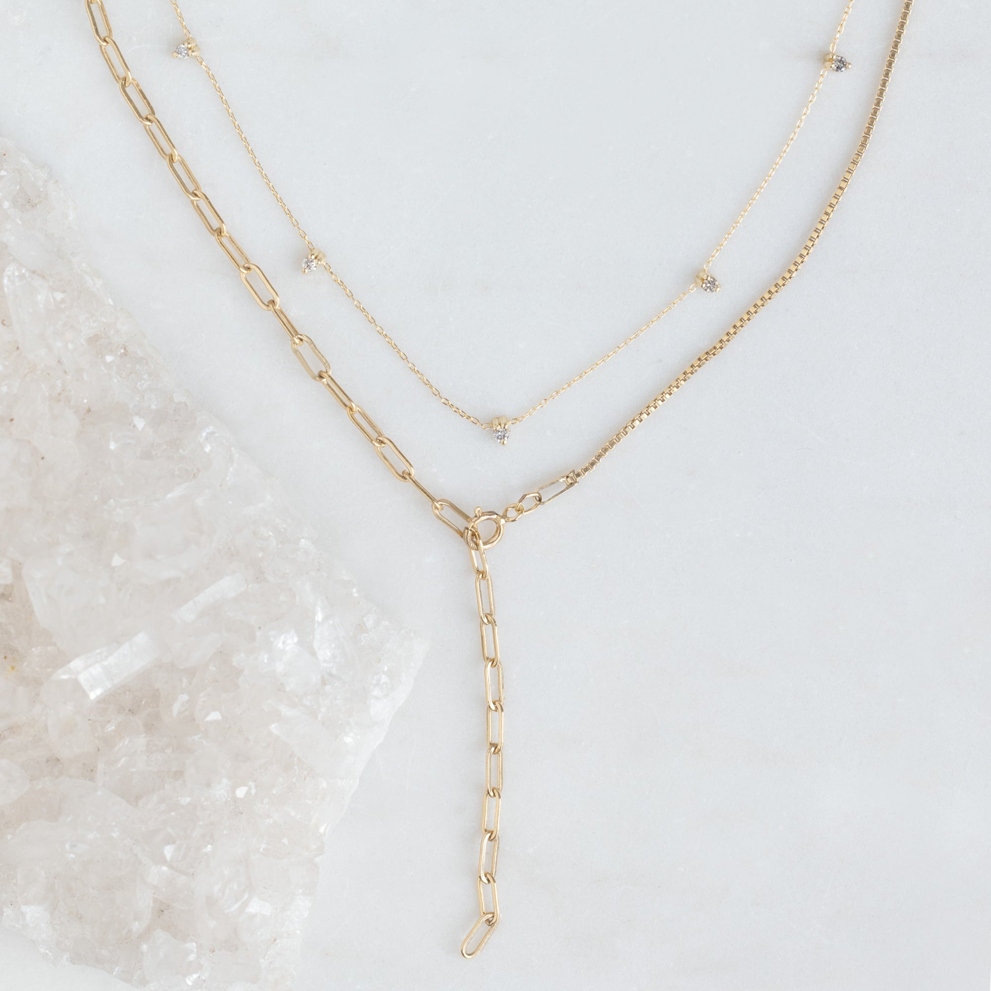 Alexis Russell  Jewelry Sets The Sunburst Chain Set | Yellow, Rose, White Gold / Sterling Silver