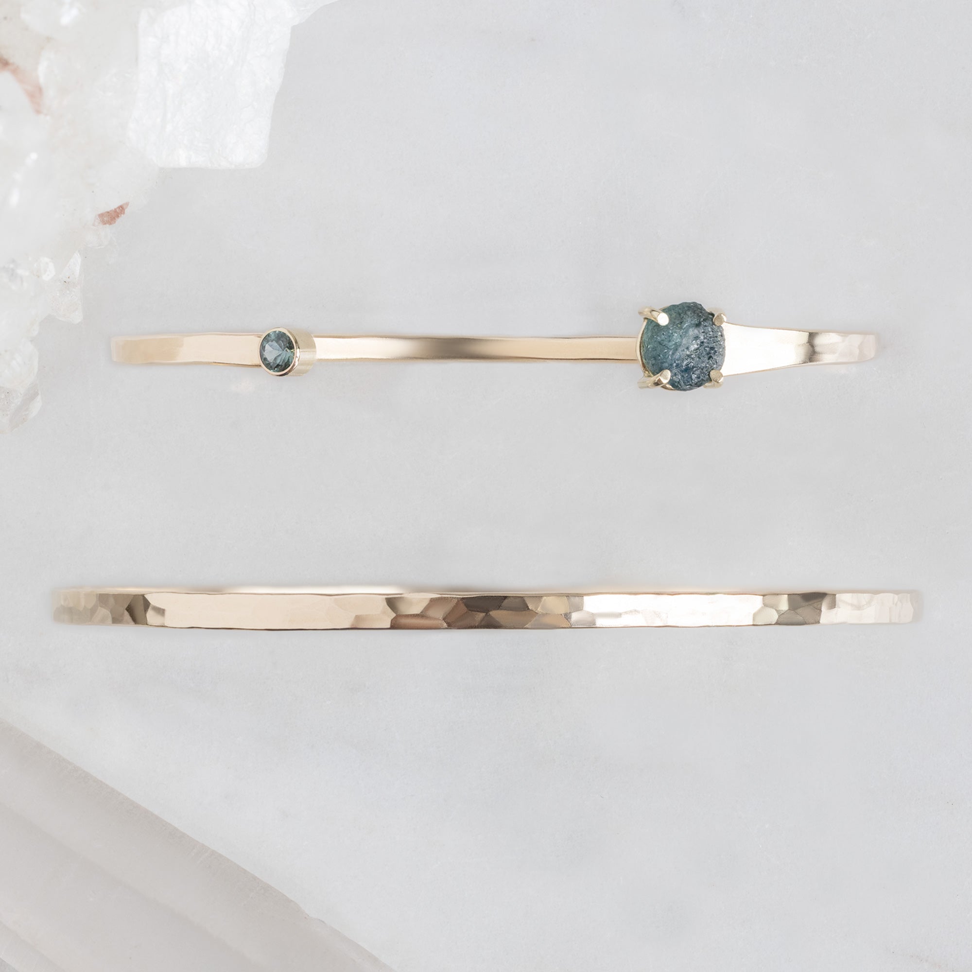 Alexis Russell  Jewelry Sets The Sapphire Cuff Set | Yellow, Rose or Sterling Silver