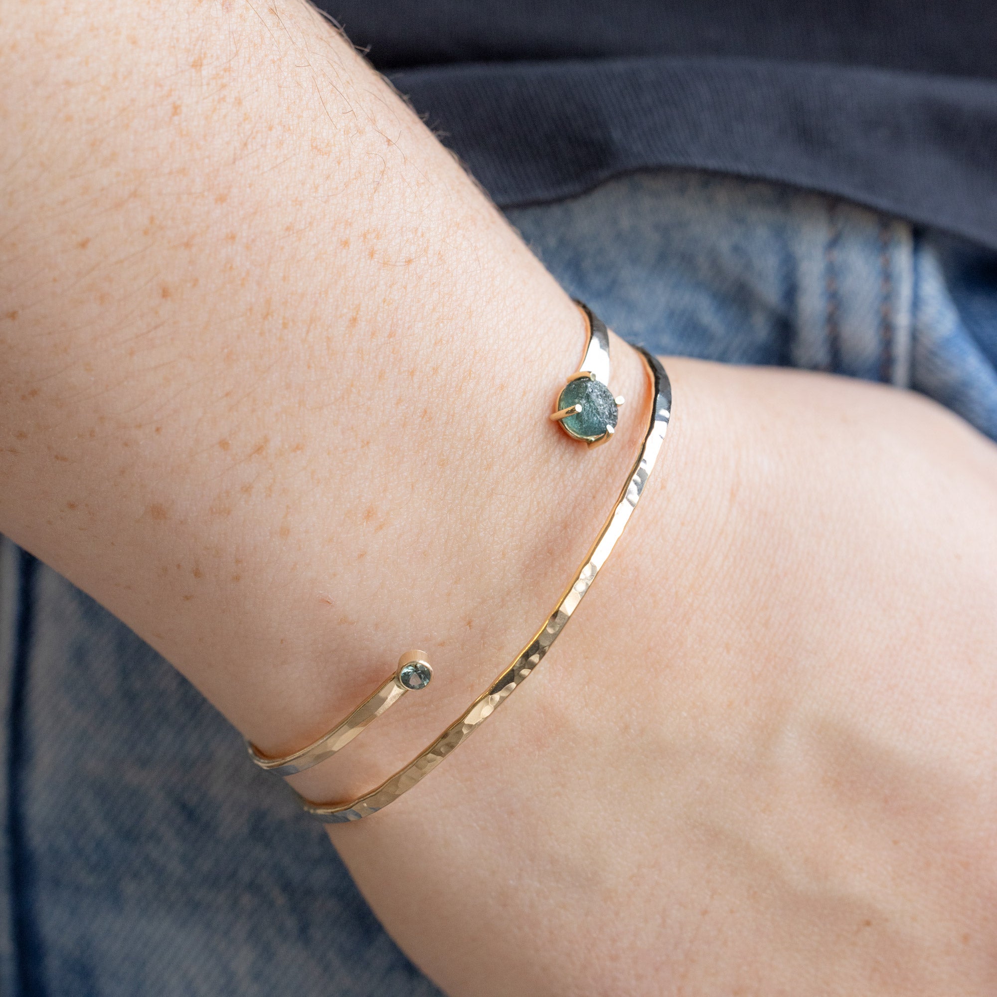 Alexis Russell  Jewelry Sets The Sapphire Cuff Set | Yellow, Rose or Sterling Silver