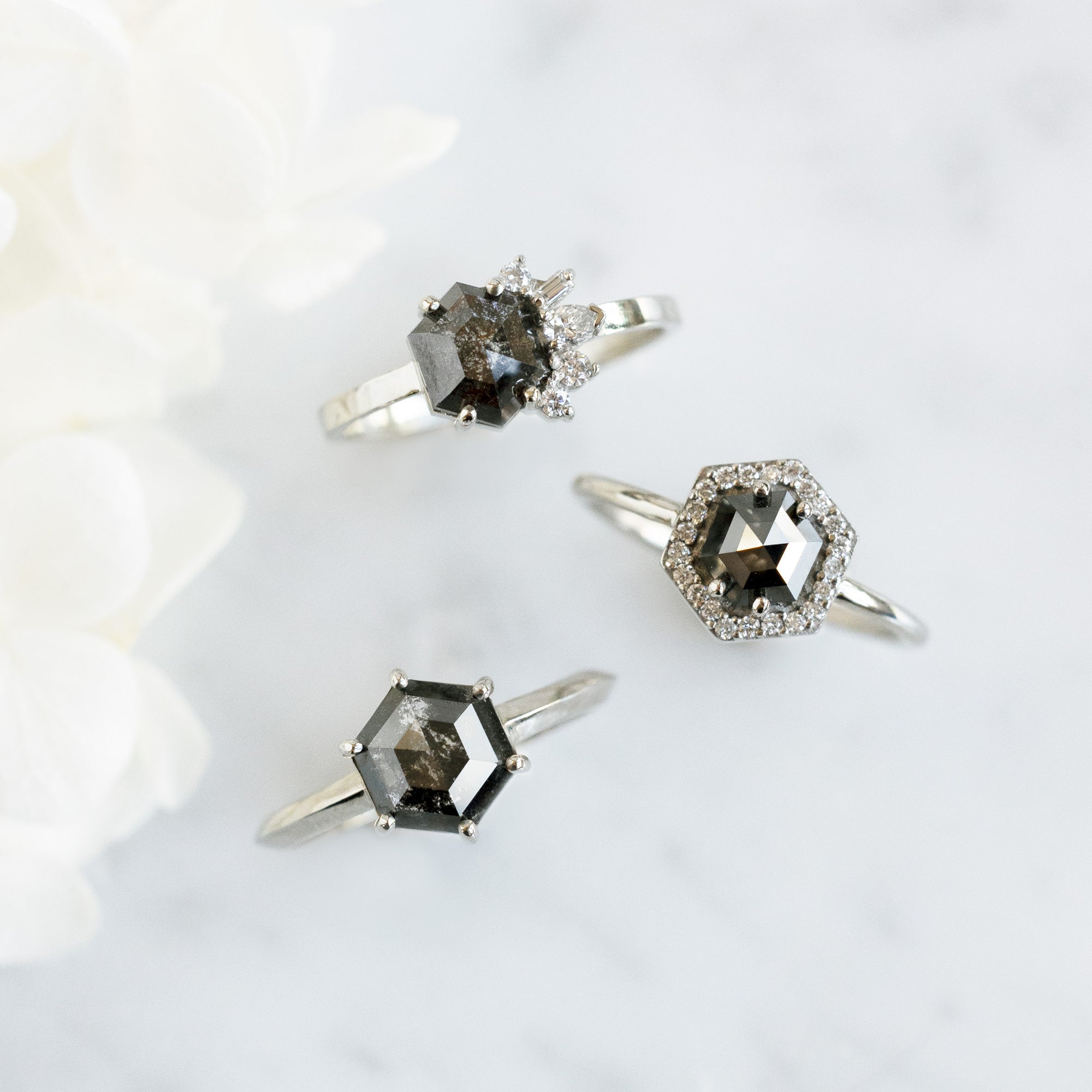 Alexis Russell Custom Diamond Ring Design Your Own Custom | Hexagon Diamond Engagement Ring