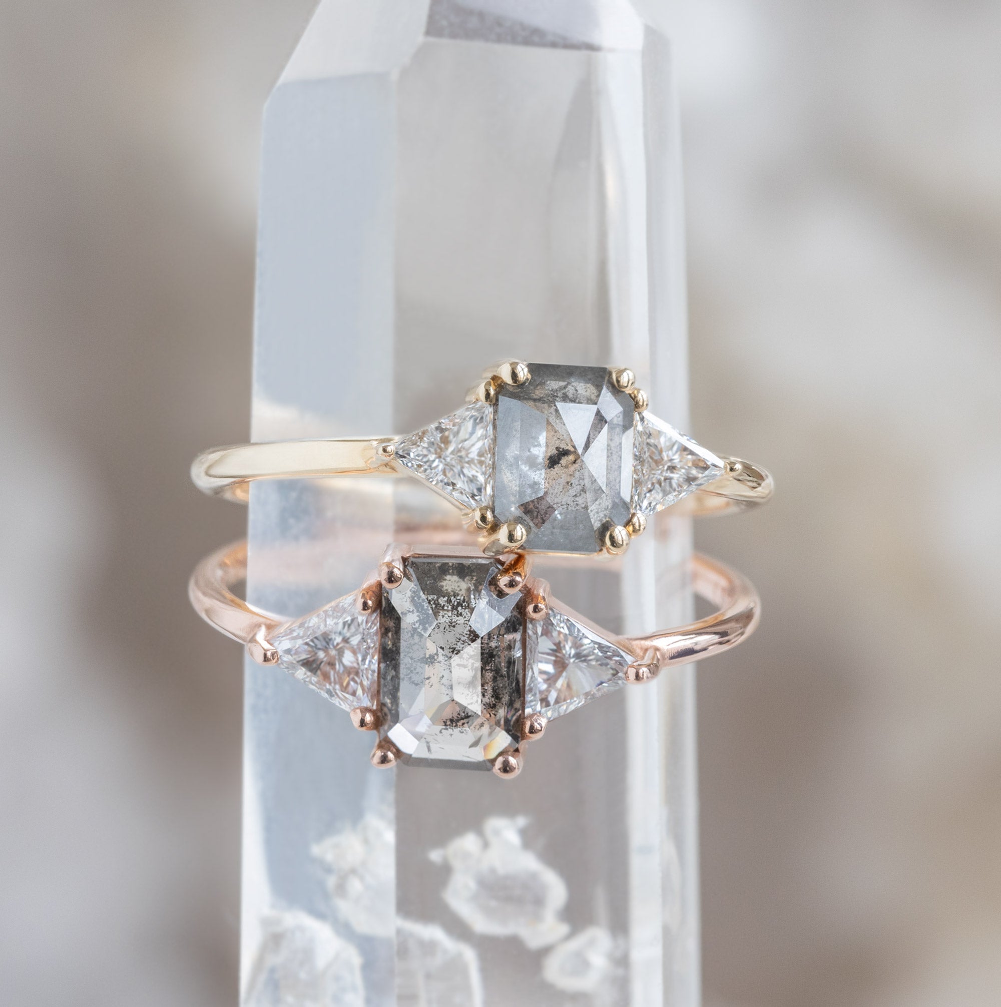 Alexis Russell Custom Diamond Ring Design Your Own Custom | Emerald-Cut Diamond Engagement Ring
