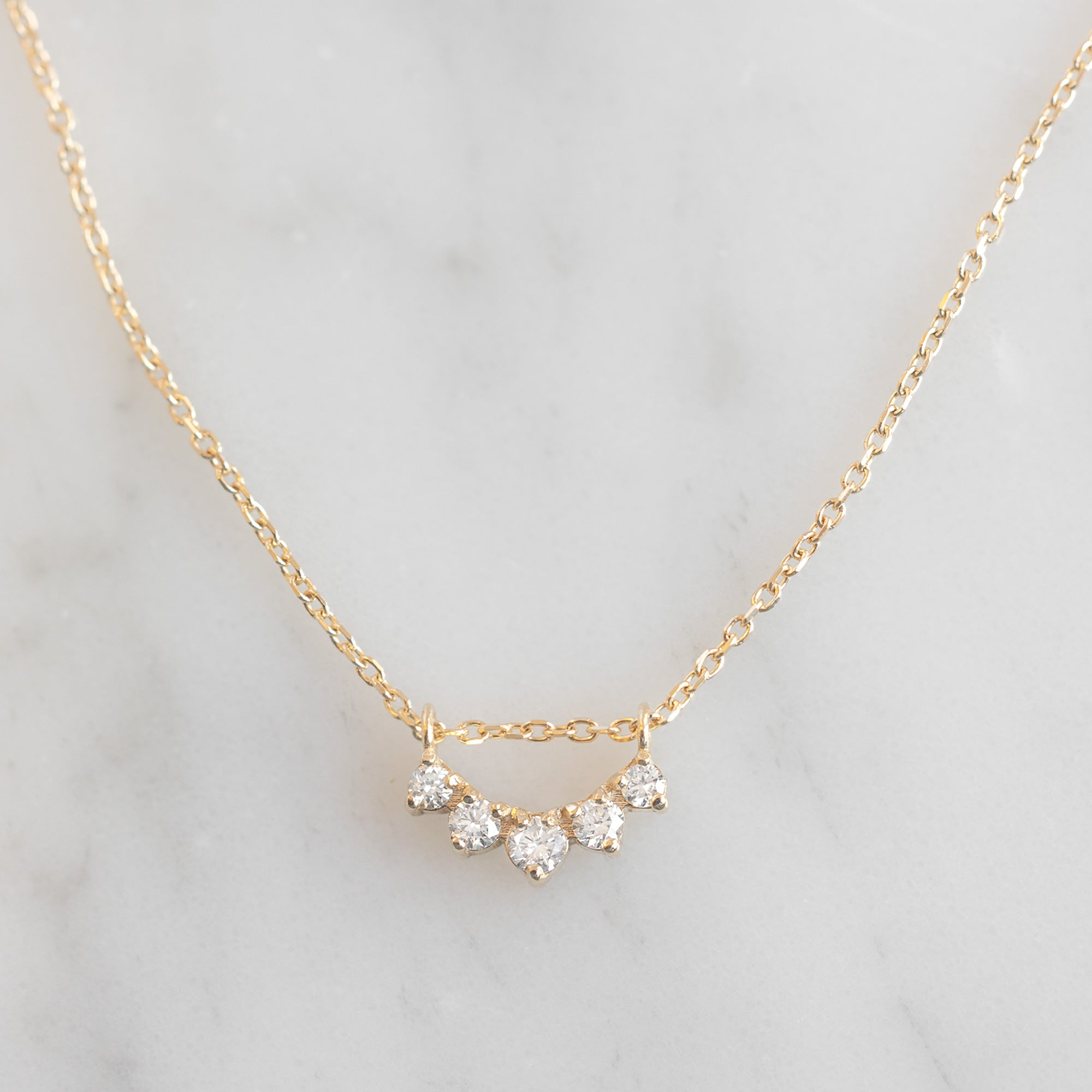 Alexis Russell Necklaces White Diamond Sunburst Necklace | Yellow, Rose or White Gold