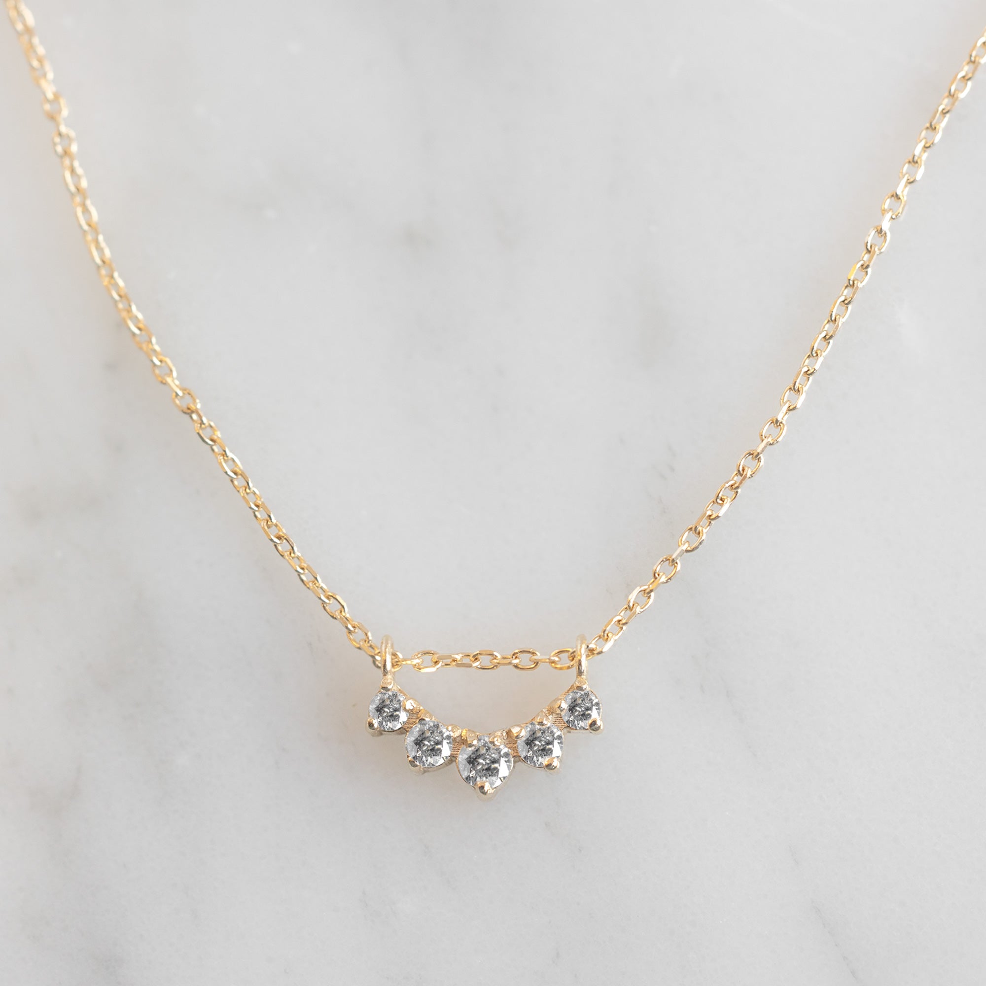 Alexis Russell Necklaces Salt and Pepper Diamond Sunburst Necklace | Yellow, Rose or White Gold