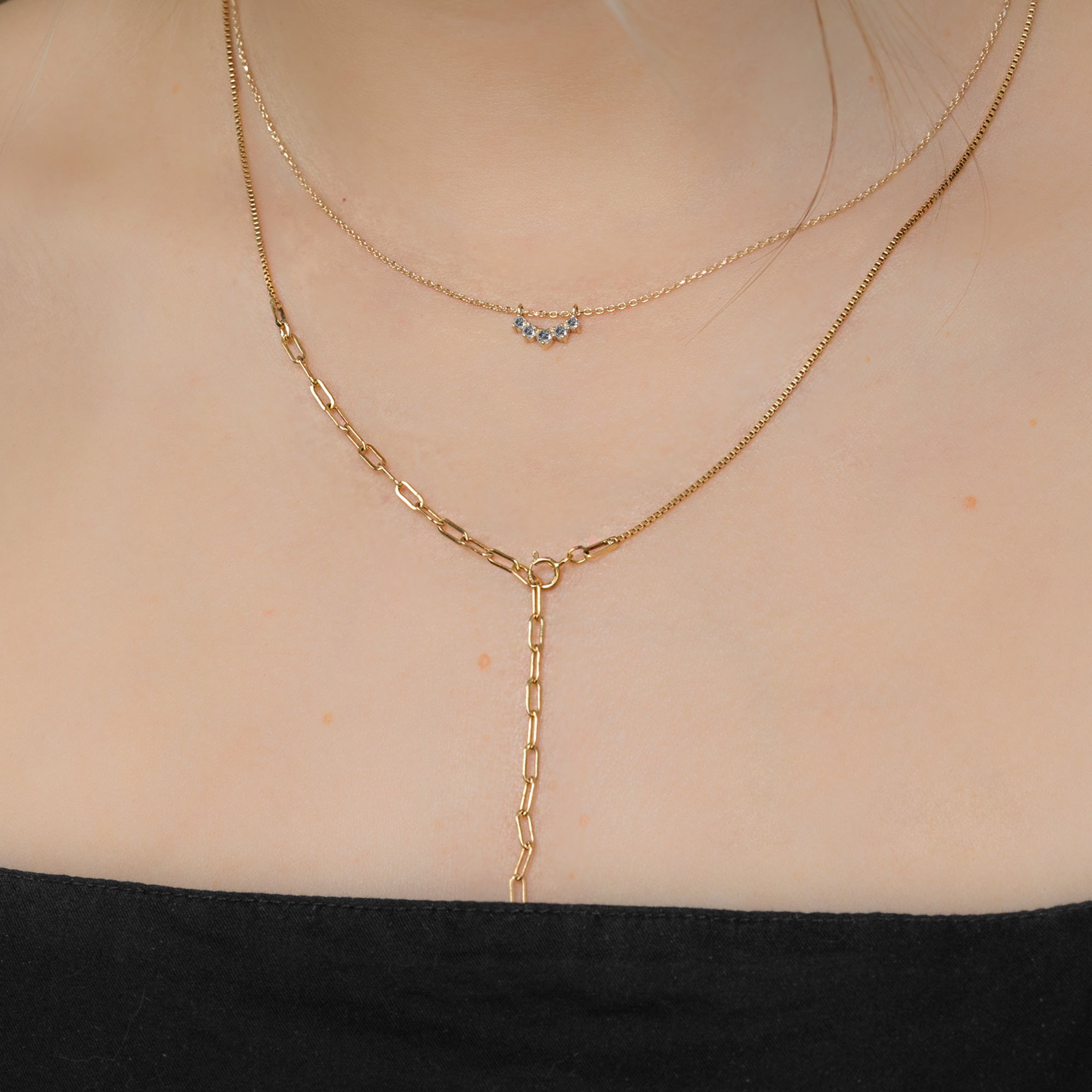 Alexis Russell Necklaces Salt and Pepper Diamond Sunburst Necklace | Yellow, Rose or White Gold