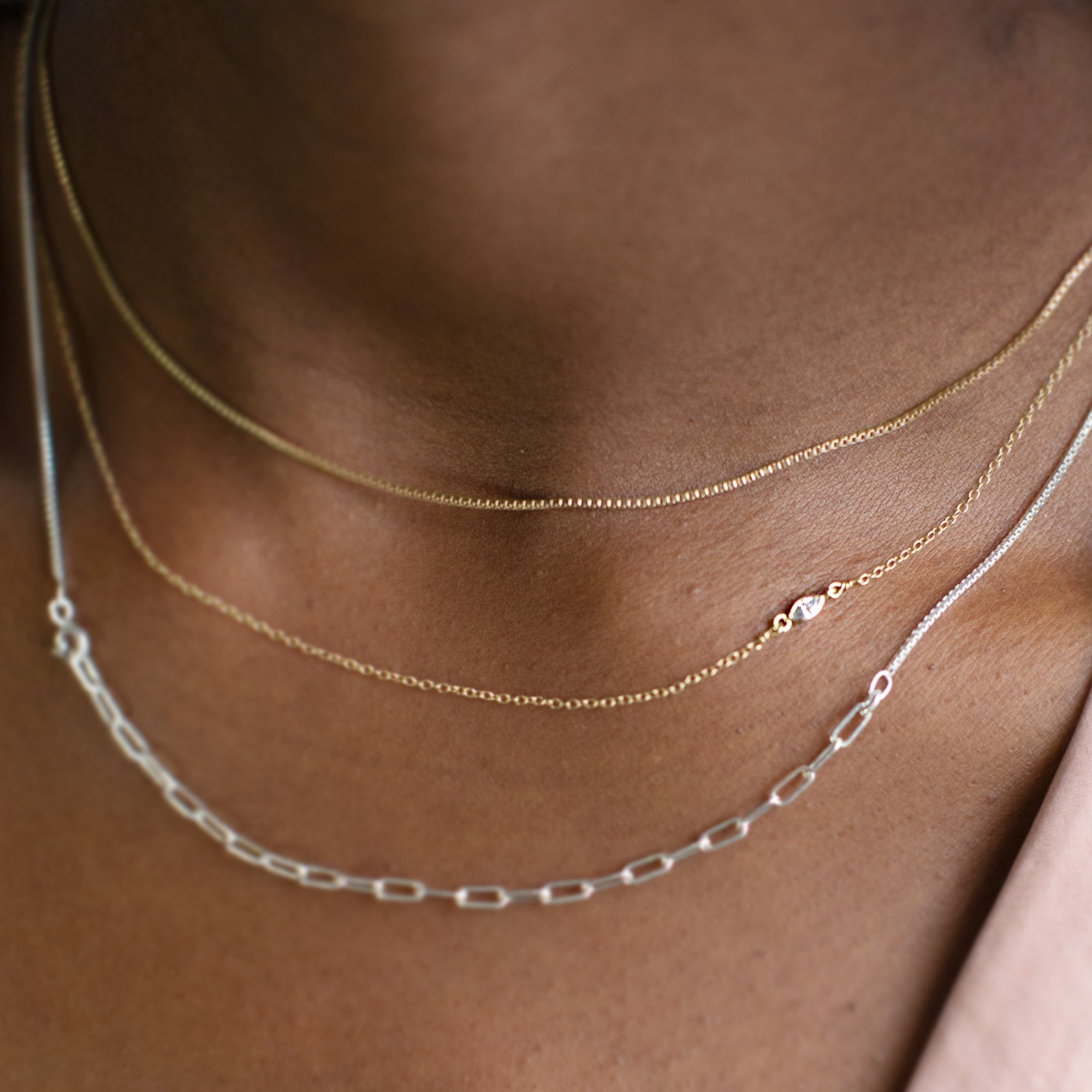 Alexis Russell Necklaces The Asymmetrical White Diamond Eye Necklace | Yellow Gold