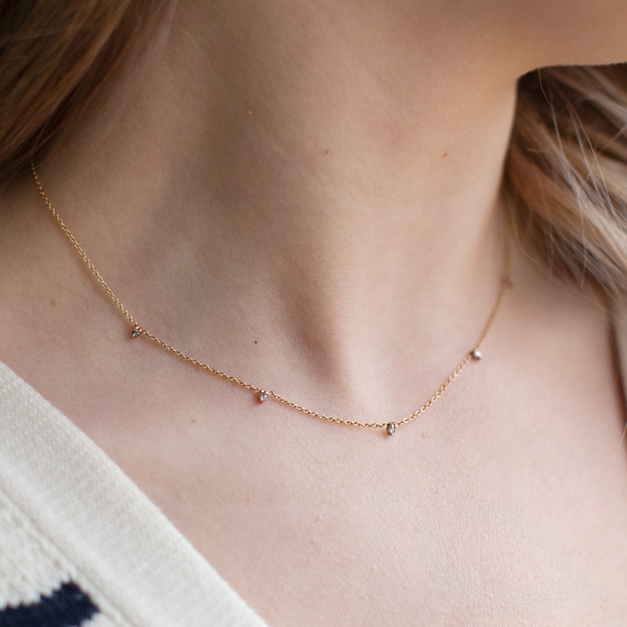 Alexis Russell Necklaces The Diamond Sunburst Necklace | Yellow, Rose or White Gold