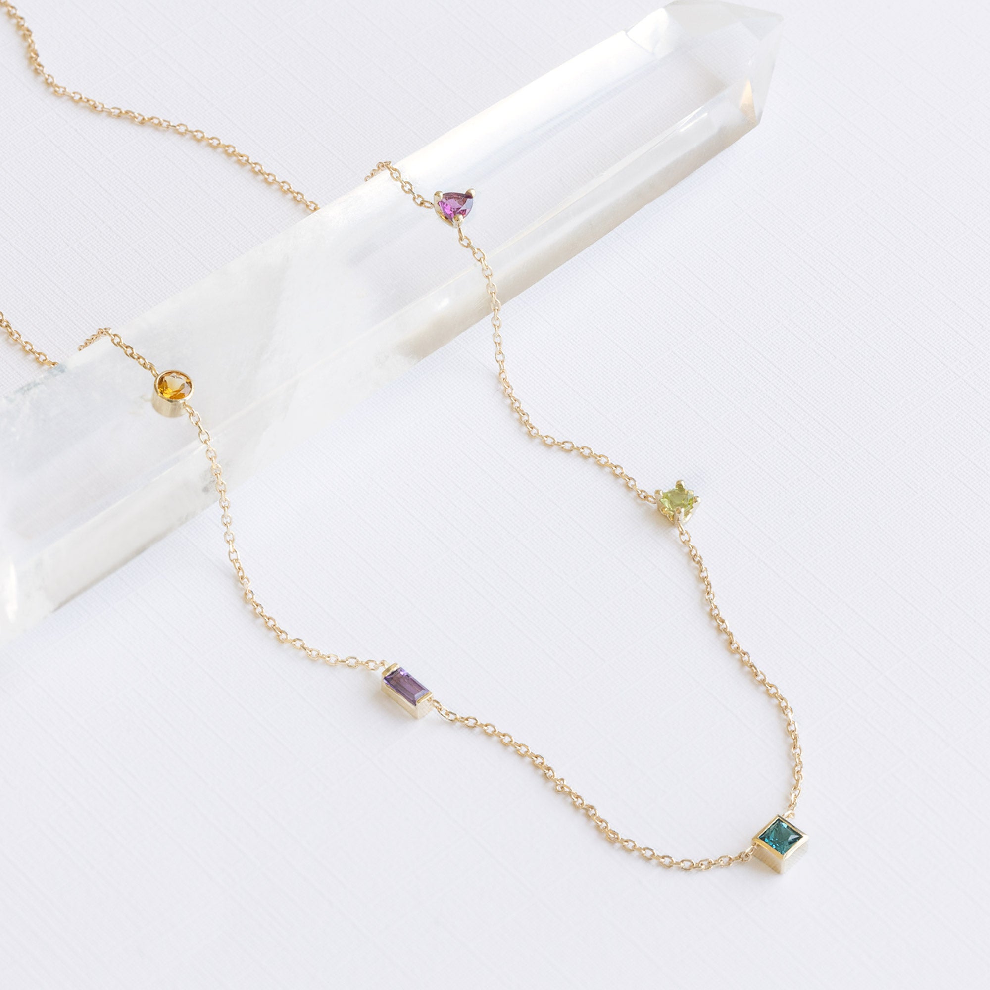 Alexis Russell Necklaces The Candy Gemstone Necklace | Yellow Gold
