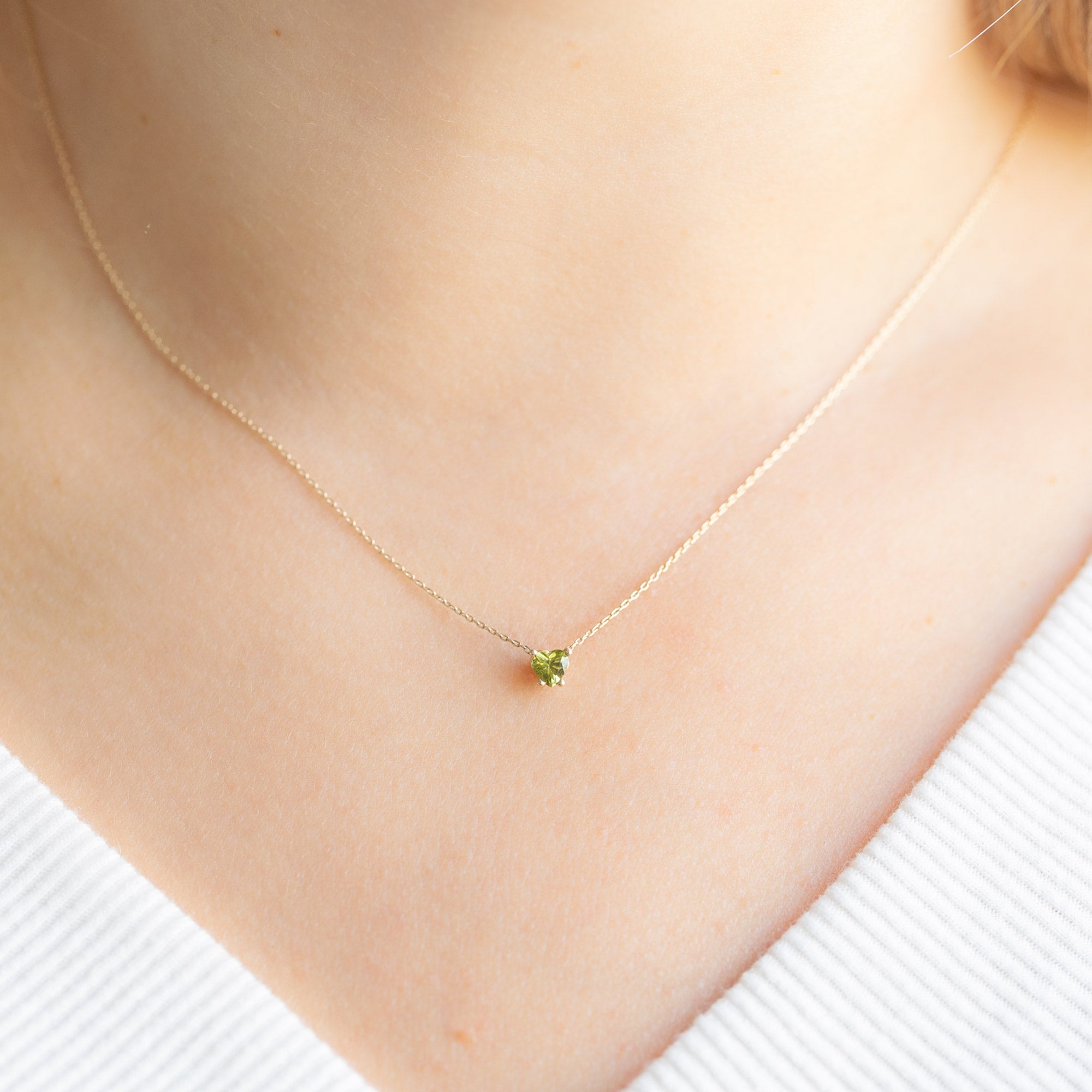 Alexis Russell Necklaces The Sweetheart Peridot Necklace | Yellow Gold