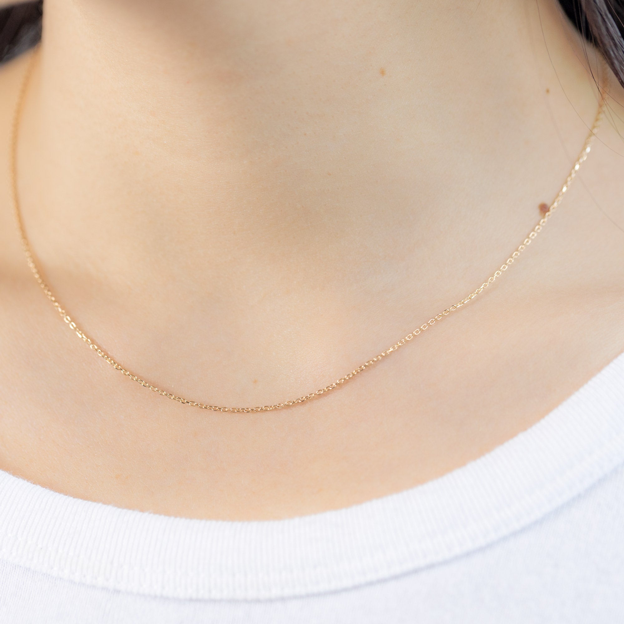Alexis Russell Necklaces The Diamond-Cut Cable Chain Charm Necklace | Yellow Gold
