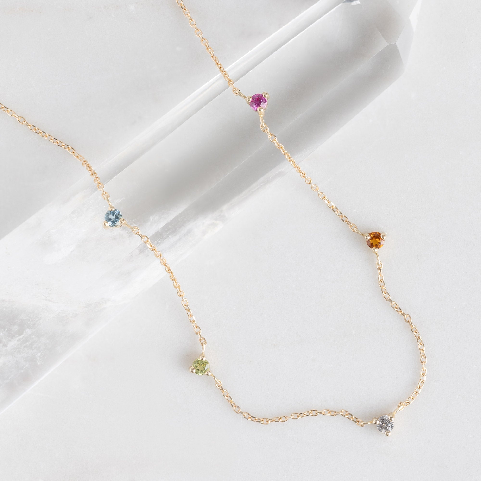 Alexis Russell Necklaces The Custom Multi-Birthstone Necklace | 5 Stones