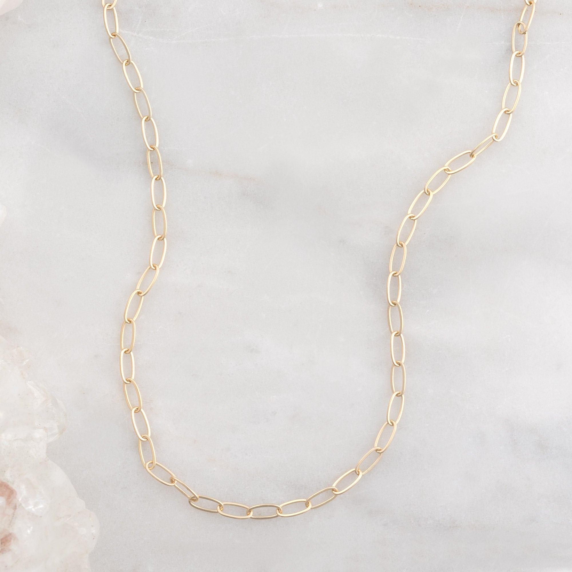 Alexis Russell Necklaces The Drawn Cable Chain Charm Necklace | Yellow Gold