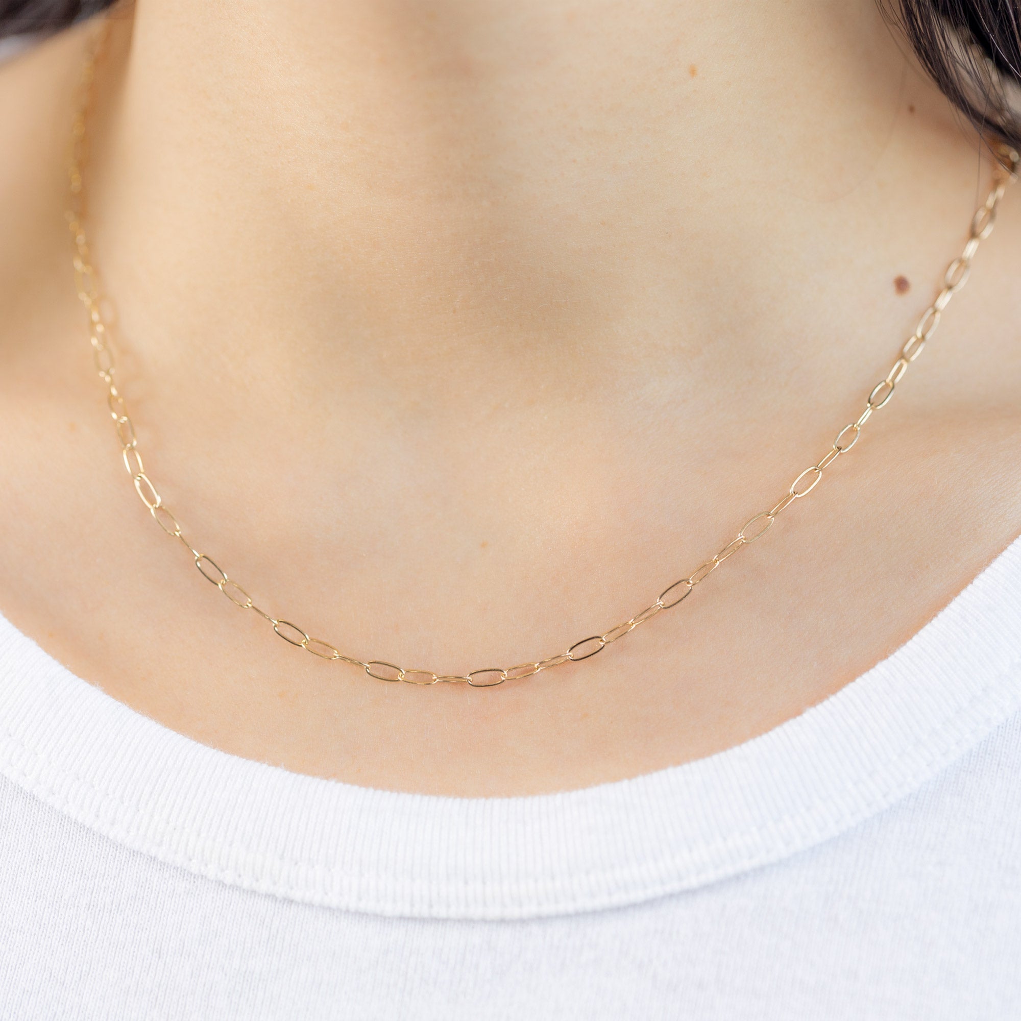 Alexis Russell Necklaces The Drawn Cable Chain Charm Necklace | Yellow Gold