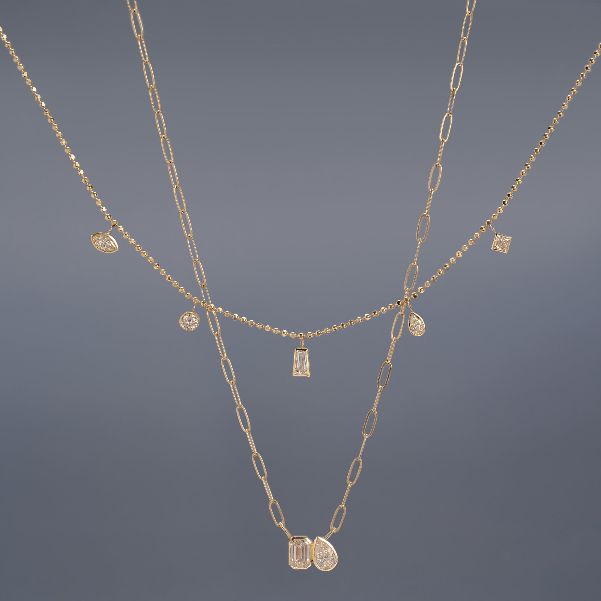 Alexis Russell  Necklaces The You and Me Diamond Necklace | Yellow Gold