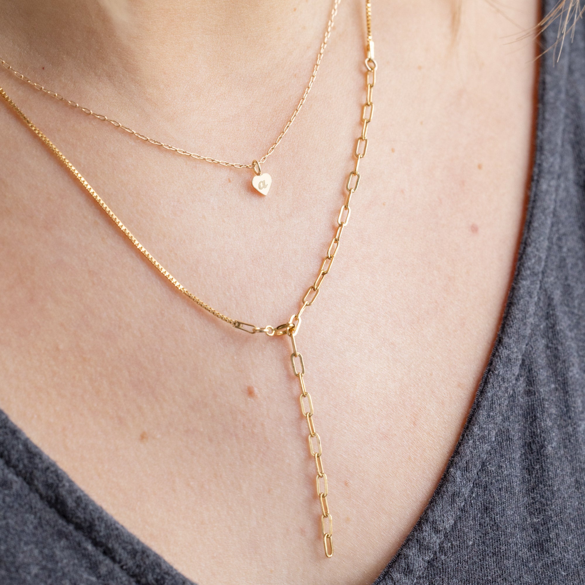 Alexis Russell  Necklaces The Sweetheart Pendant Necklace in Yellow Gold | FREE with Design Consultation