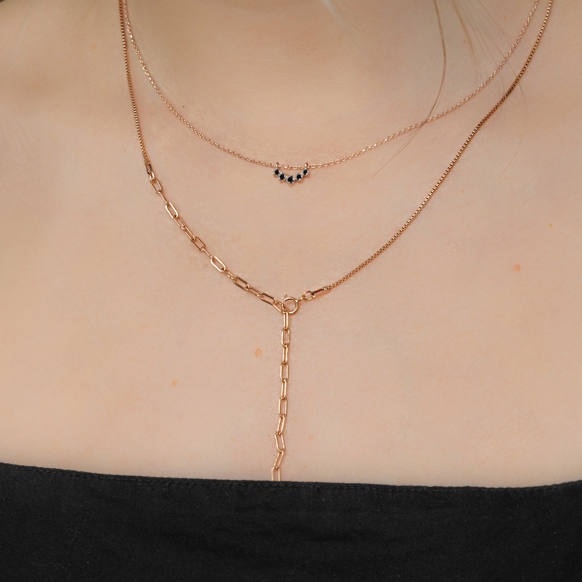 Alexis Russell Necklaces Black Diamond Sunburst Necklace | Yellow, Rose or White Gold