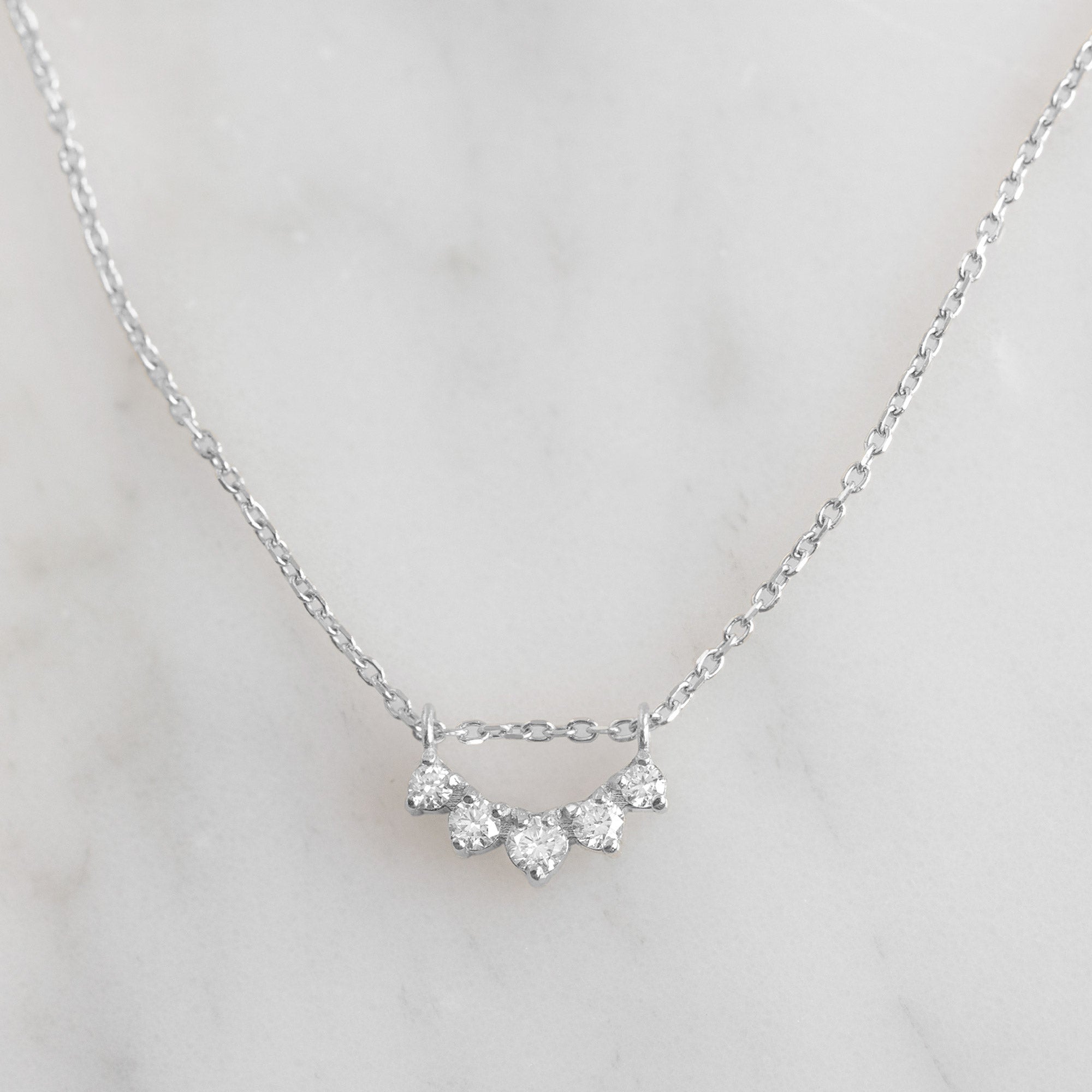 Alexis Russell Necklaces White Diamond Sunburst Necklace | Yellow, Rose or White Gold