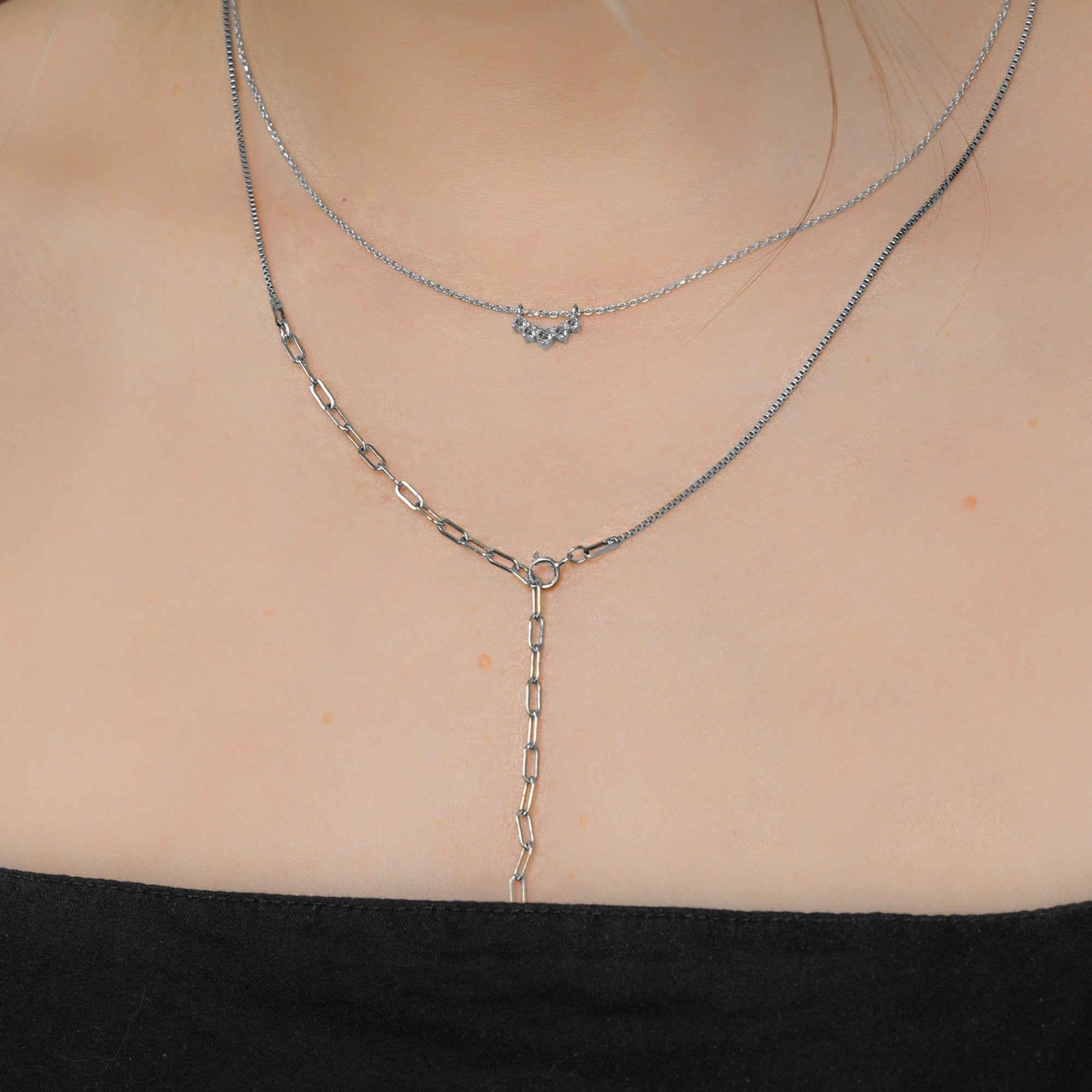 Alexis Russell Necklaces Salt and Pepper Diamond Sunburst Necklace | Yellow, Rose or White Gold
