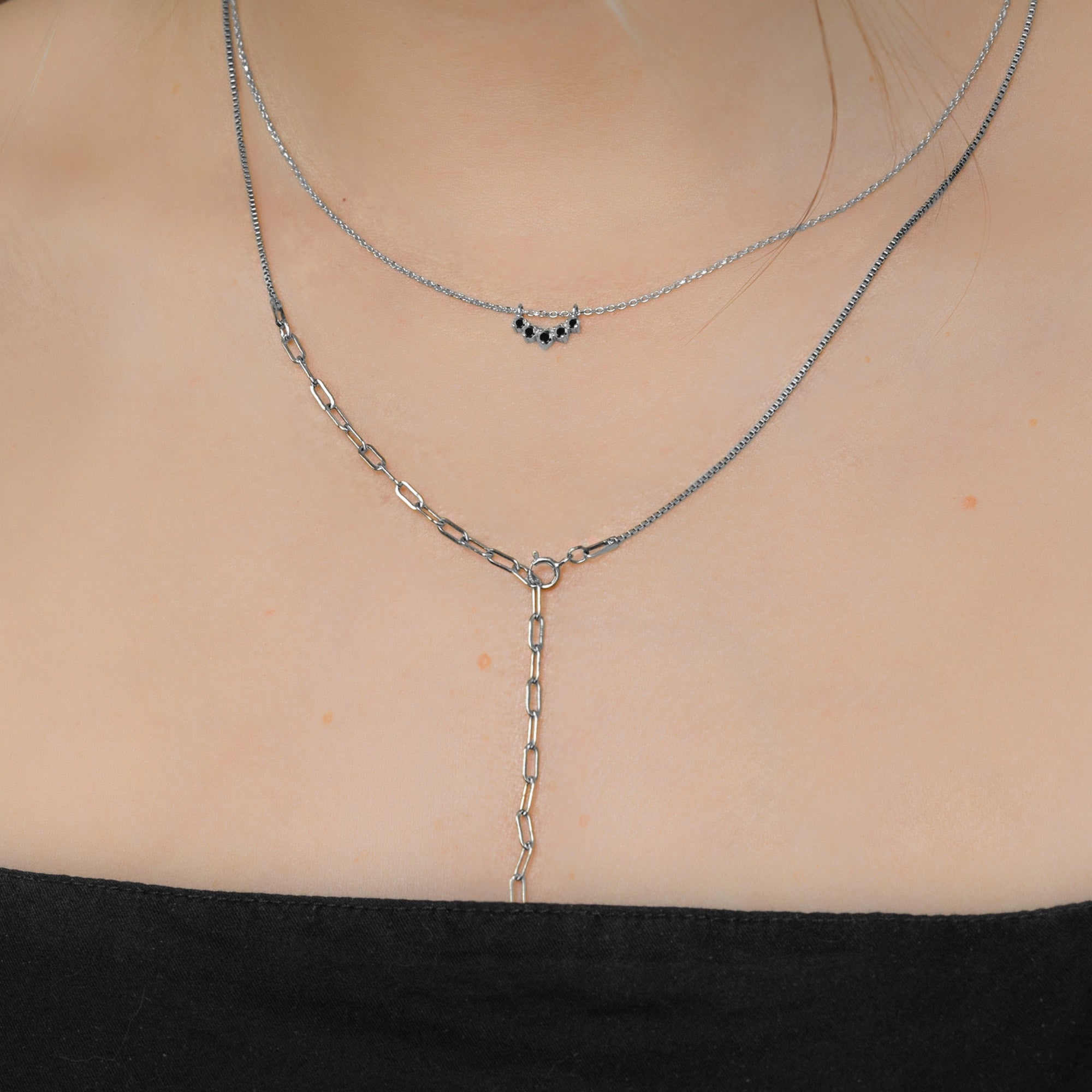 Alexis Russell Necklaces Black Diamond Sunburst Necklace | Yellow, Rose or White Gold