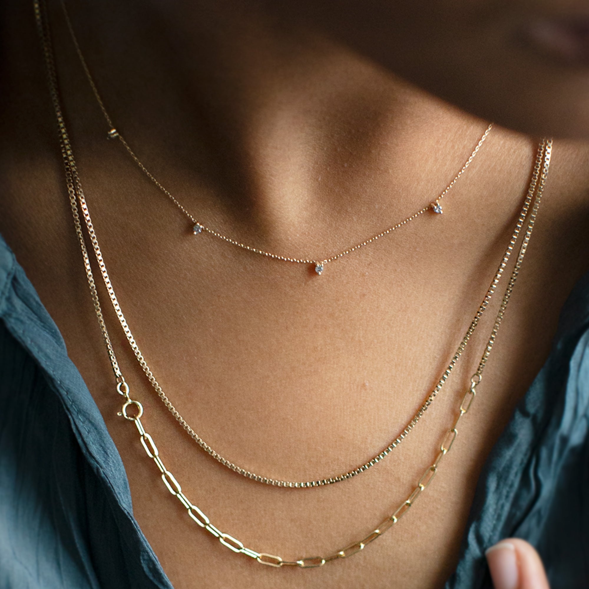 Alexis Russell Necklaces The 4-in-1 Cable Chain Necklace | Yellow, Rose, White or Sterling Silver