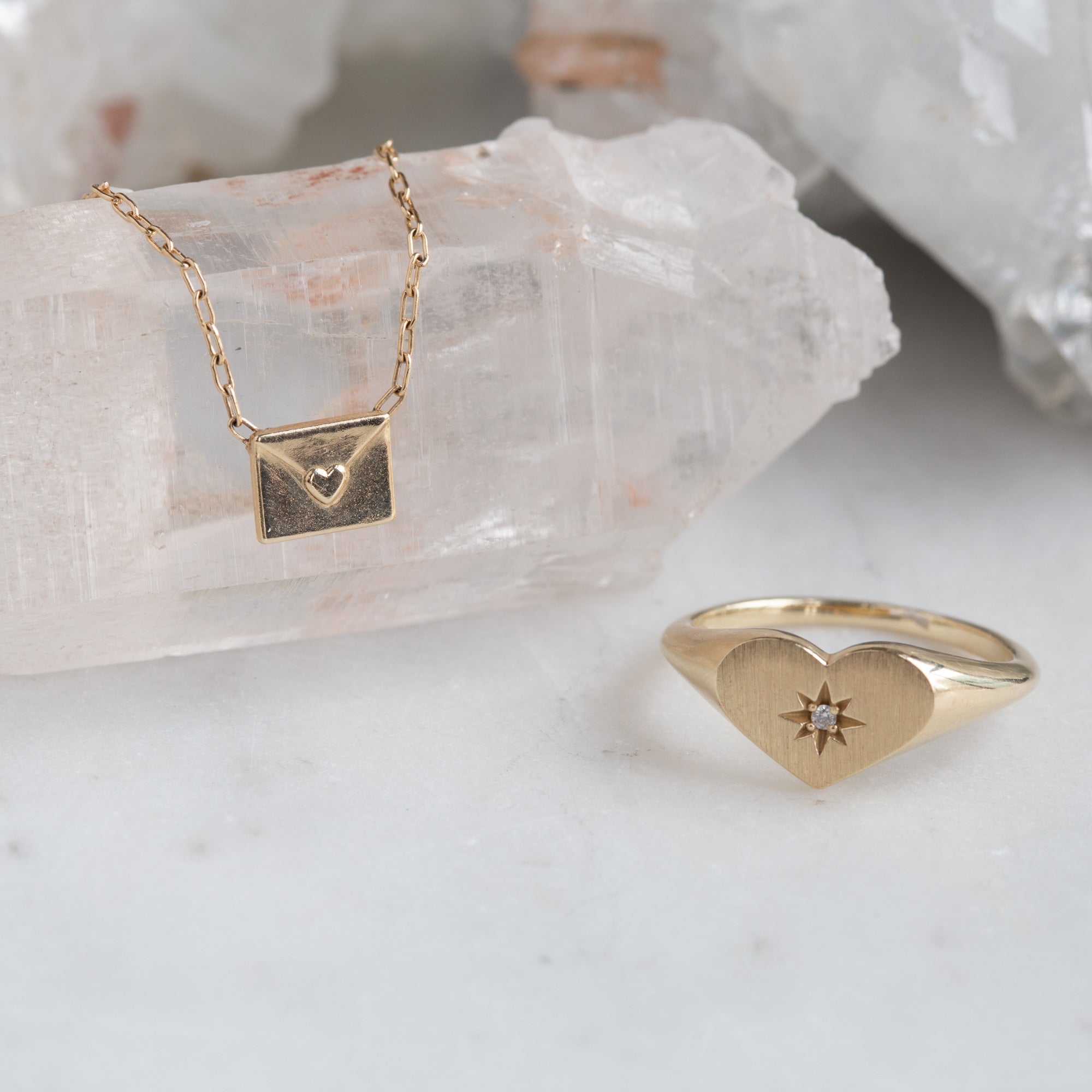 Alexis Russell Necklaces The Loveletter Necklace | Yellow, Rose or Sterling Silver