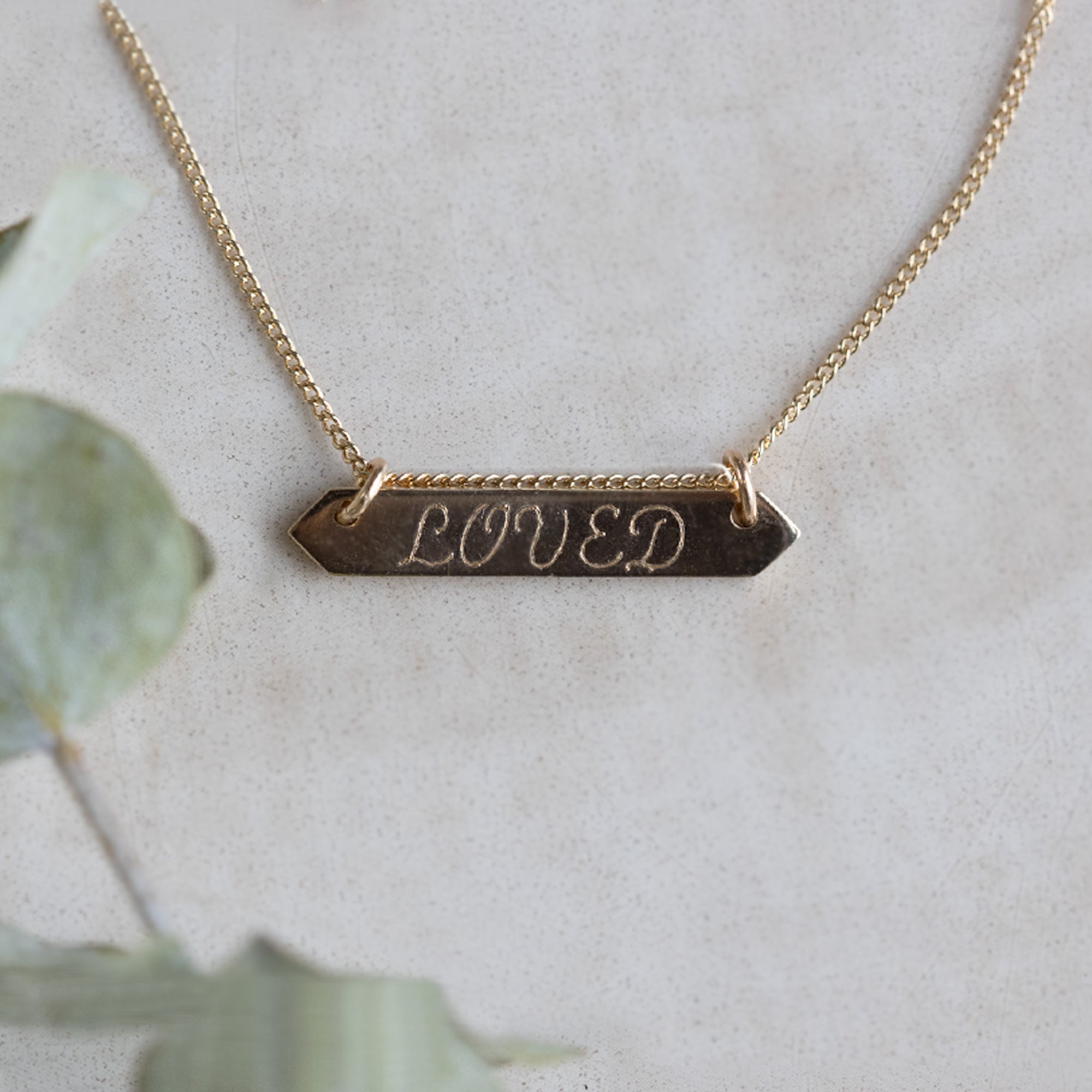 Alexis Russell Necklaces The Personalized Bar Necklace | Yellow Gold or Sterling Silver