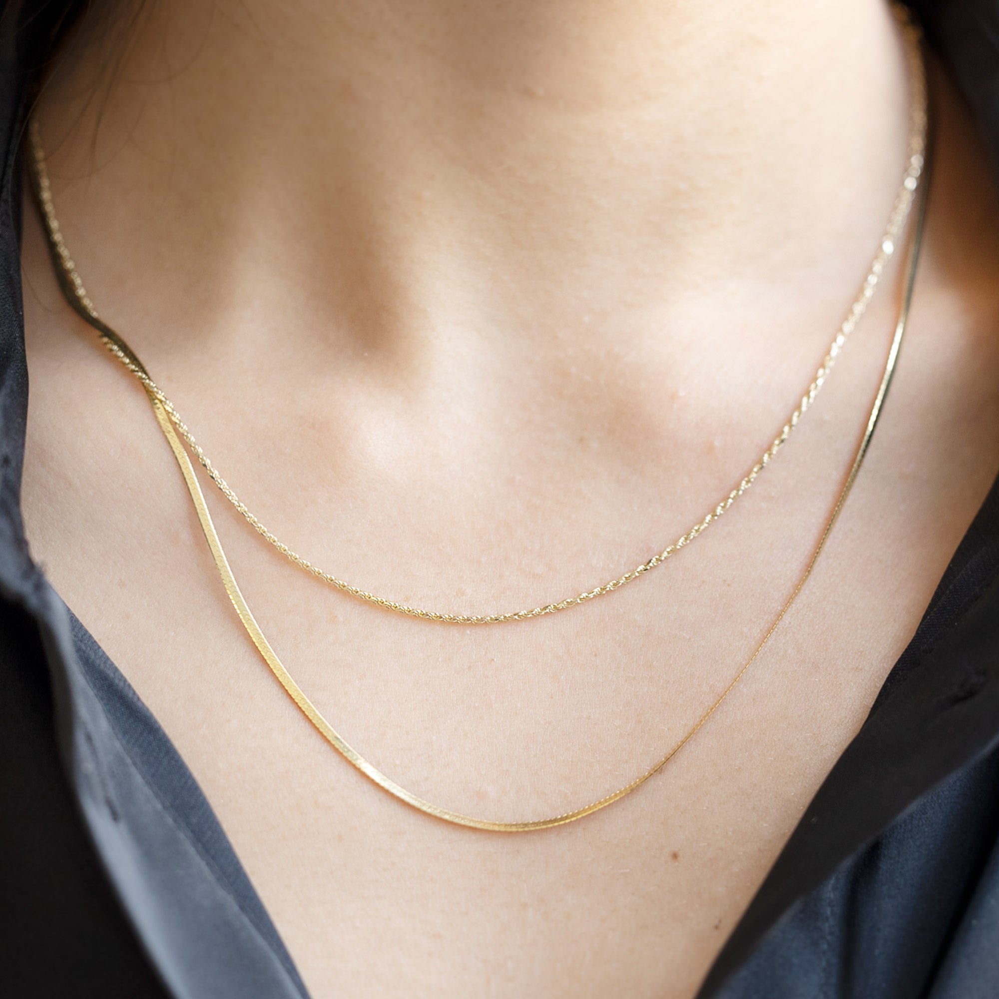 Alexis Russell Necklaces The Boyfriend Rope Chain Necklace | Yellow, Rose or White Gold