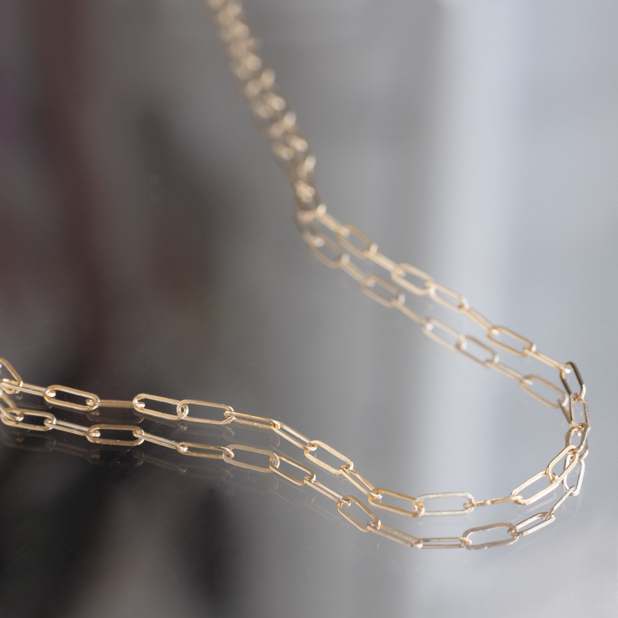 Alexis Russell Necklaces The Drawn Cable Link Chain Necklace | Yellow, Rose or White Gold