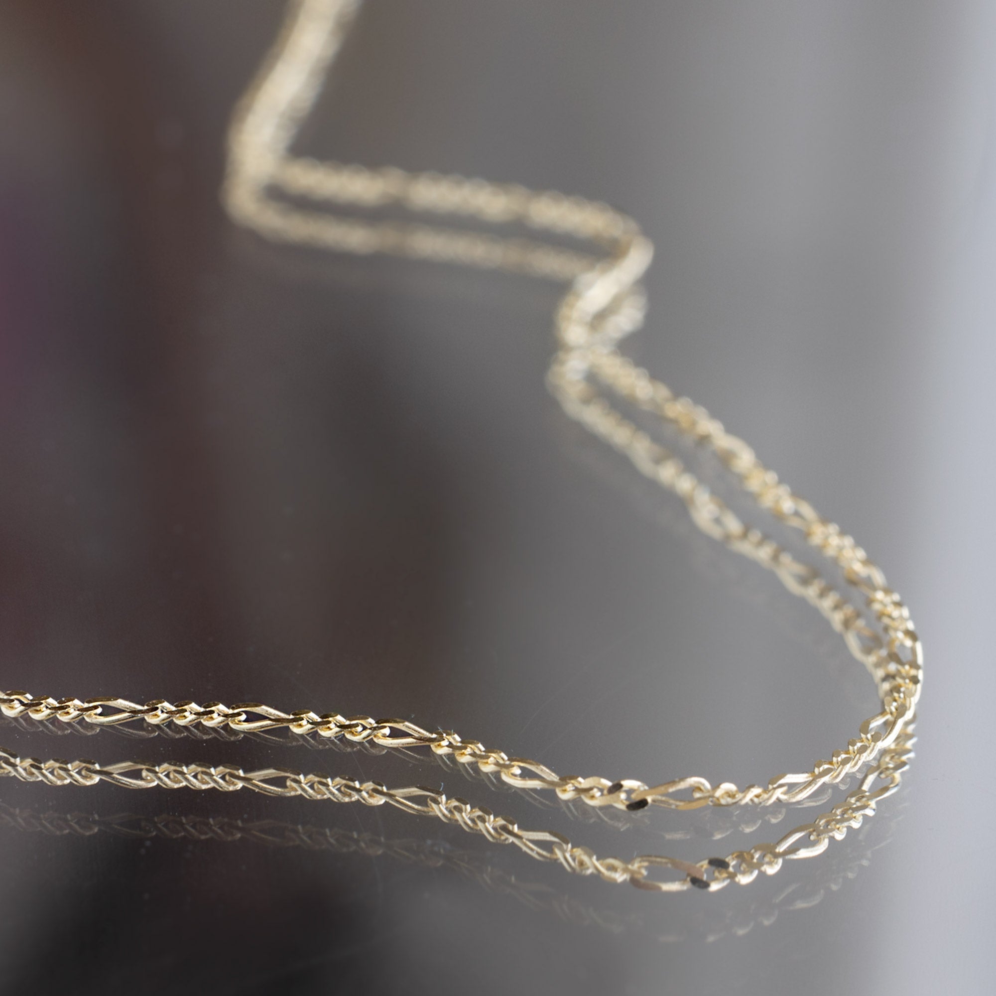 Alexis Russell Necklaces The Figaro Chain Necklace | Yellow, Rose or White Gold