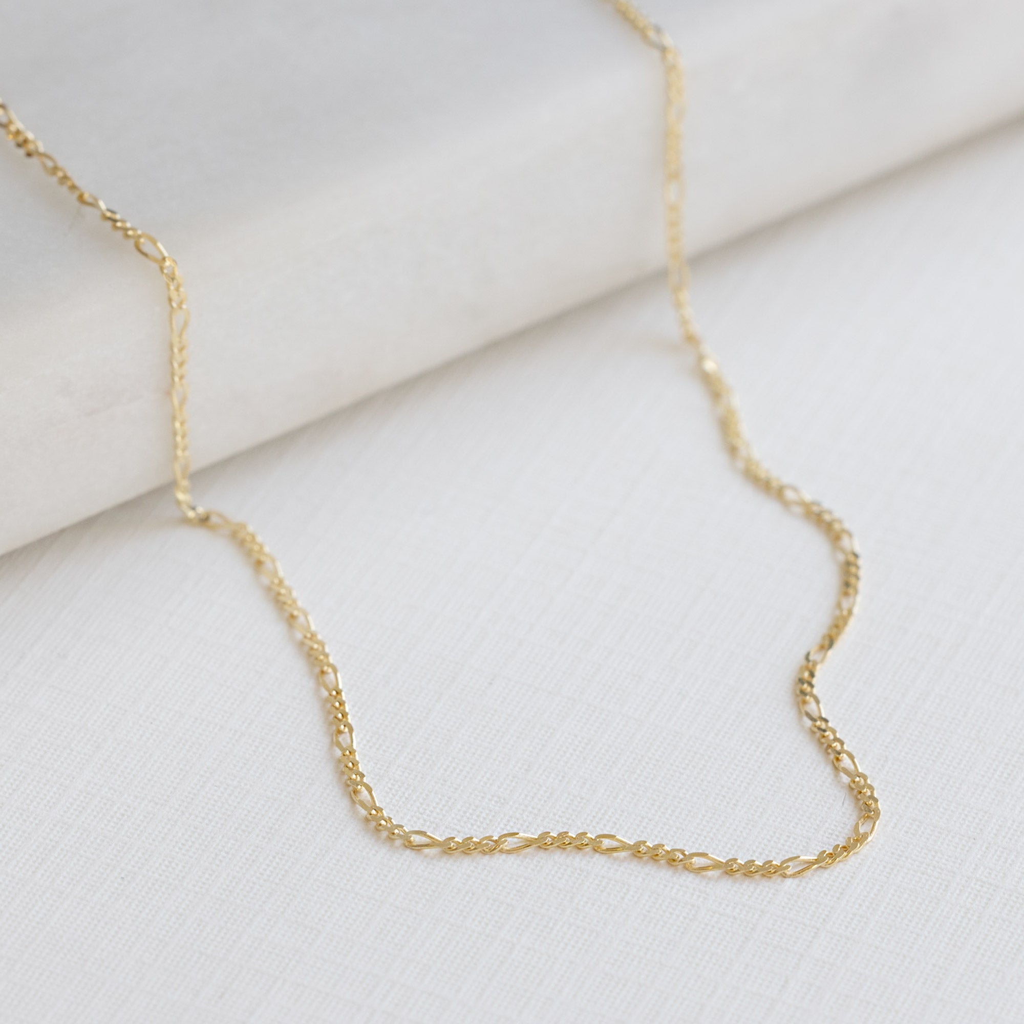 Alexis Russell Necklaces The Figaro Chain Necklace | Yellow, Rose or White Gold