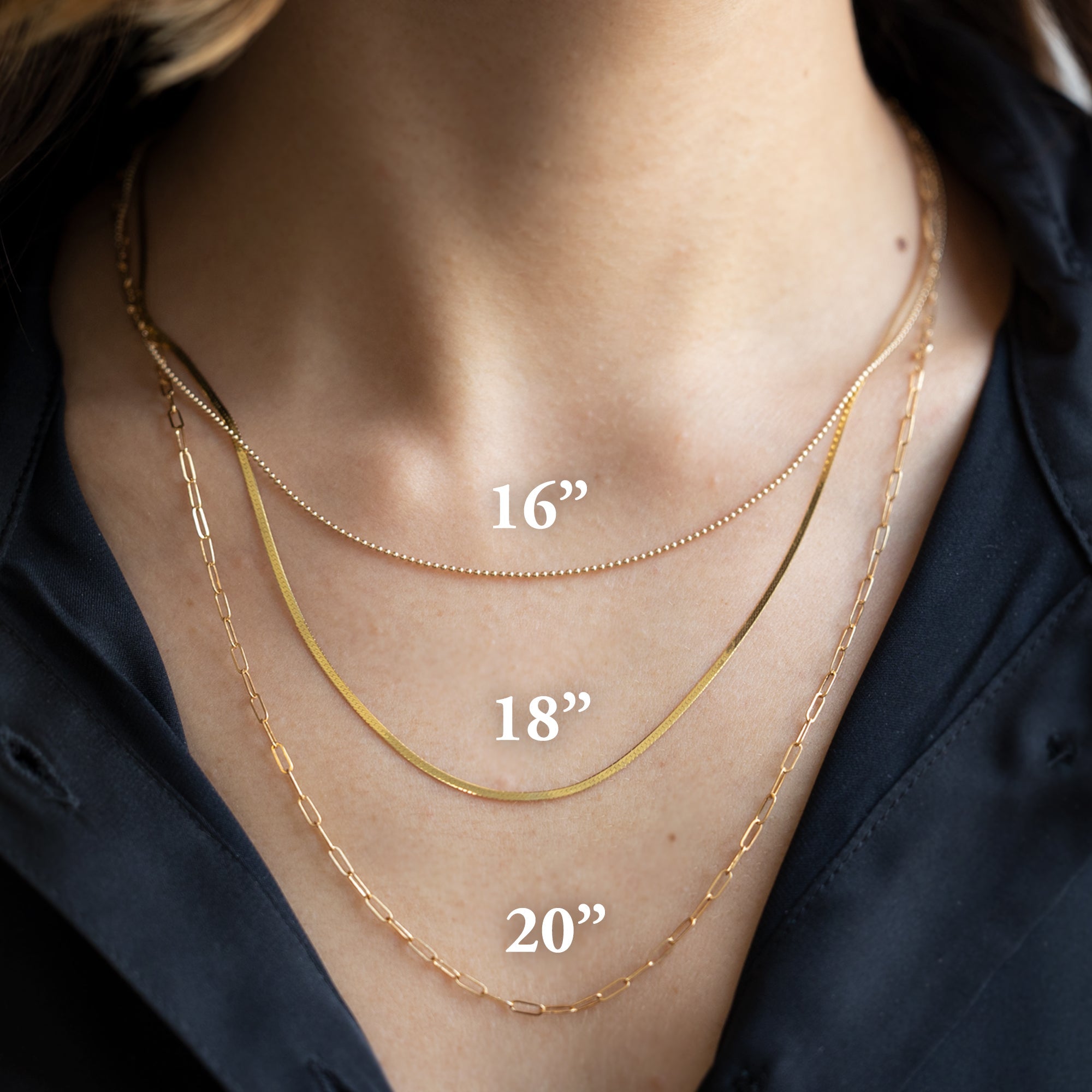 Alexis Russell Necklaces The Herringbone Chain Necklace | Yellow Gold