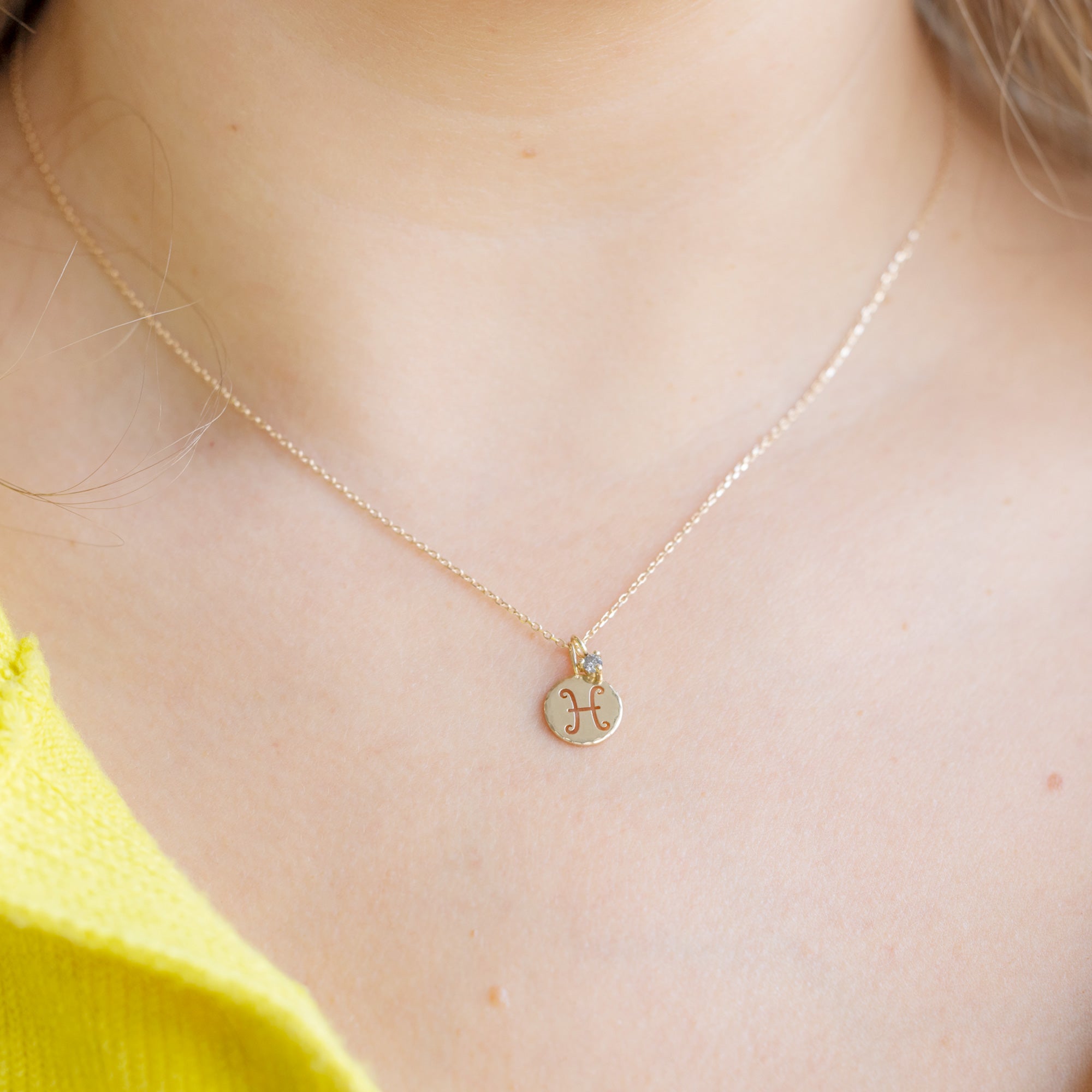 Alexis Russell Necklaces The Zodiac Birthstone Charm Necklace | Yellow, Rose or White Gold