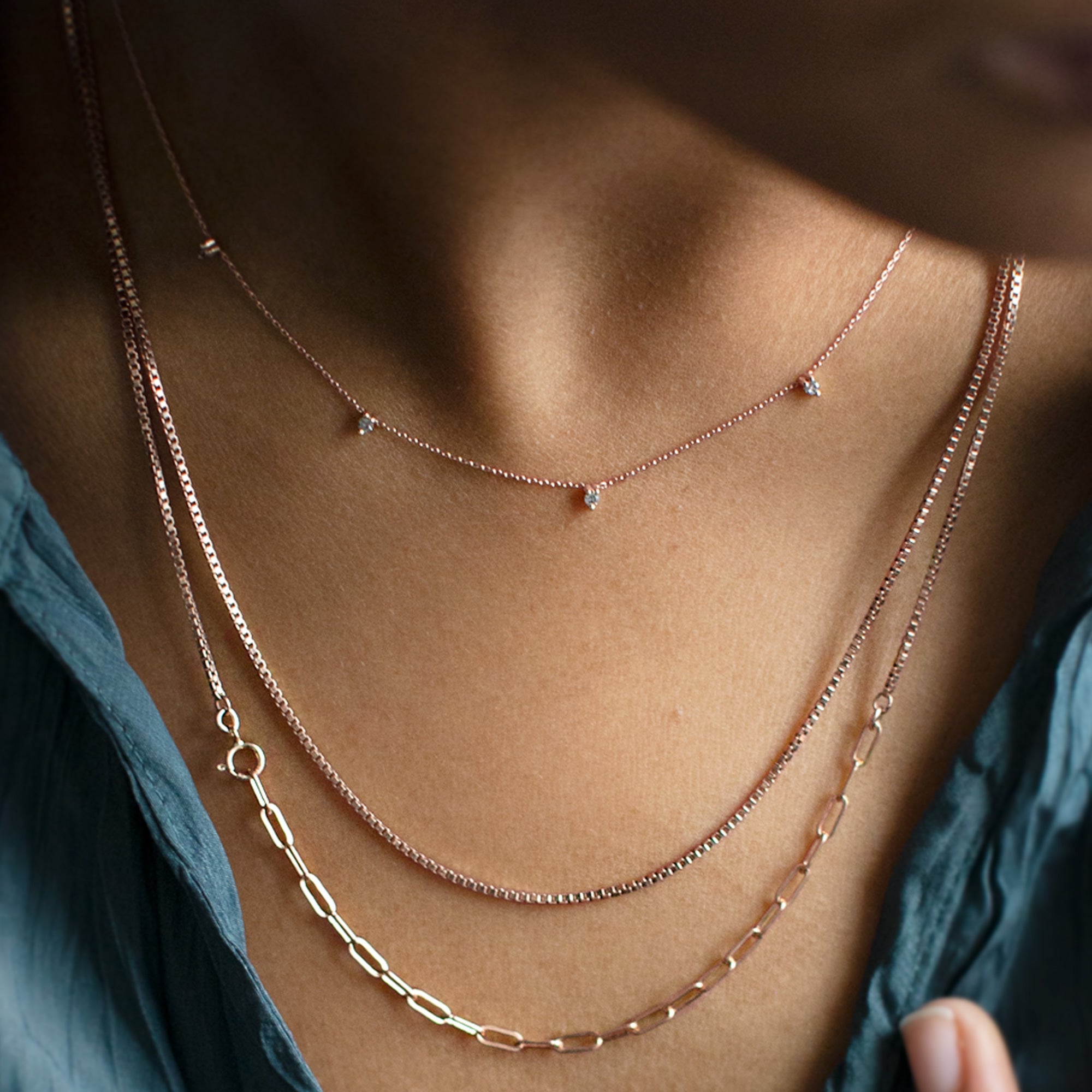 Alexis Russell Necklaces The 4-in-1 Cable Chain Necklace | Yellow, Rose, White or Sterling Silver