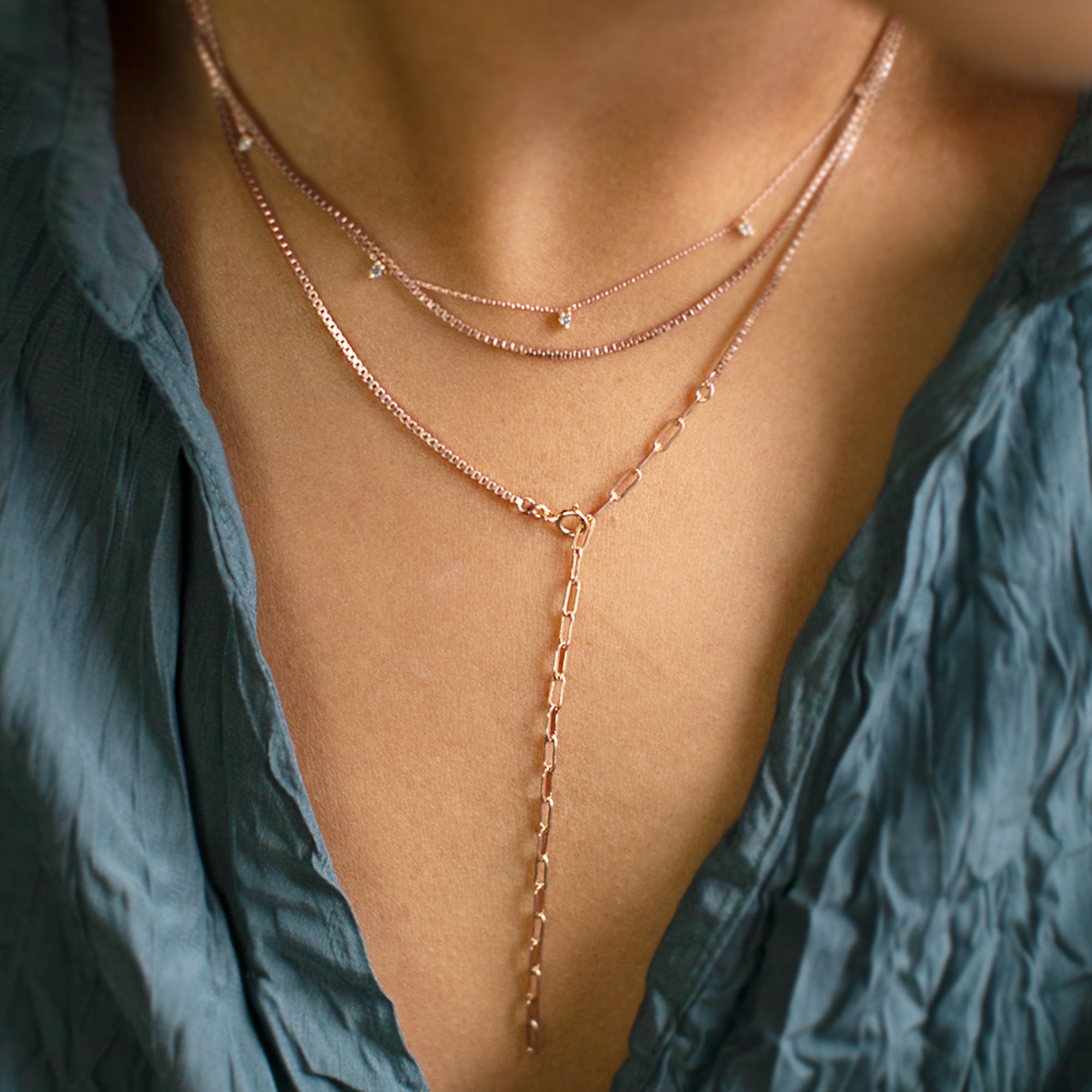 Alexis Russell Necklaces The 4-in-1 Cable Chain Necklace | Yellow, Rose, White or Sterling Silver