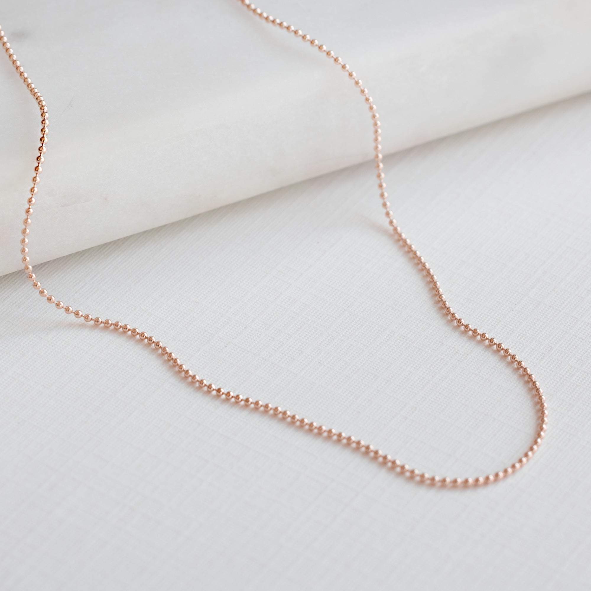 Alexis Russell Necklaces The Bead Chain Necklace | Rose Gold