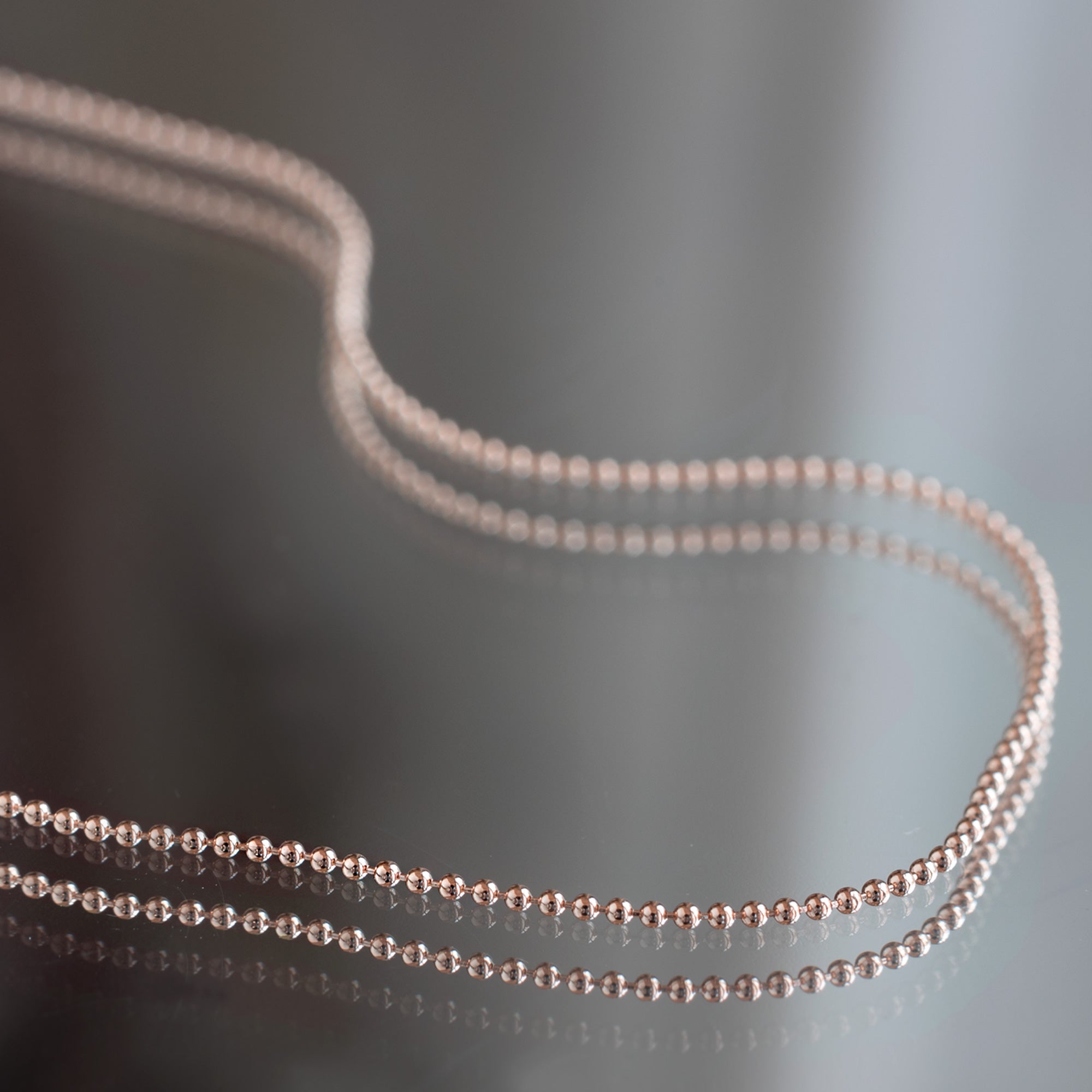 Alexis Russell Necklaces The Bead Chain Necklace | Rose Gold